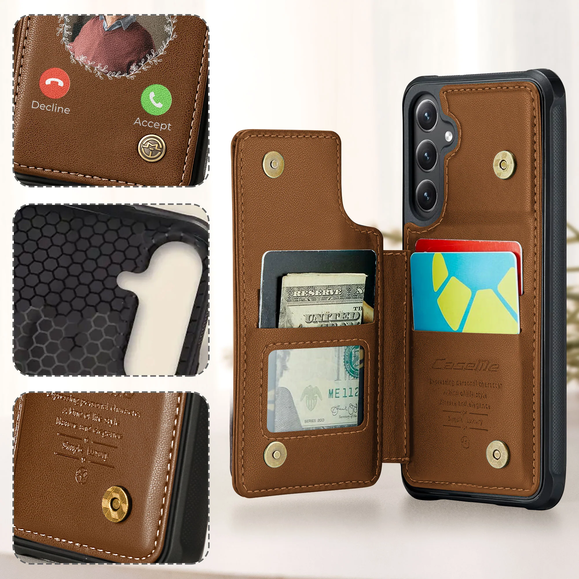 The Call I Wish I Could Take - Personalized Photo Leather Flip Wallet Phone Case - Image 4