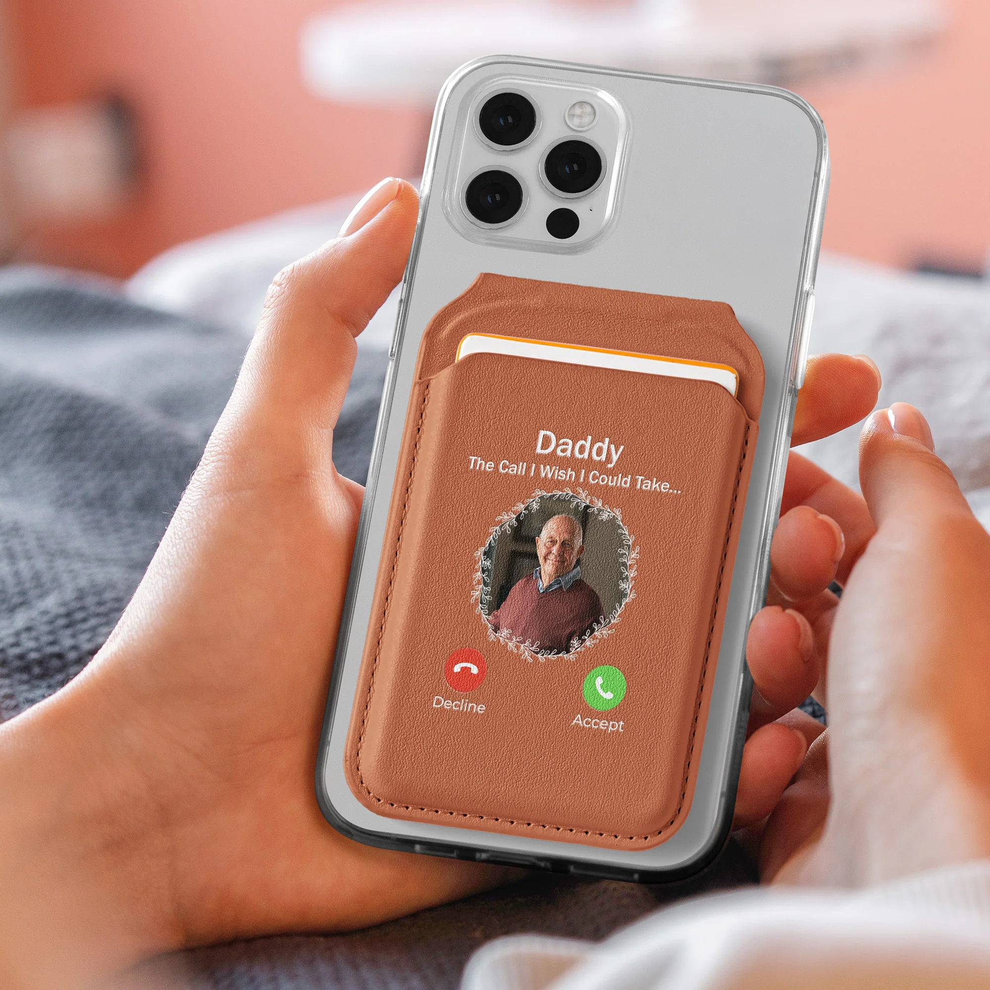The Call I Wish I Could Take - Personalized Photo Wallet Compatible With Magsafe - Image 2