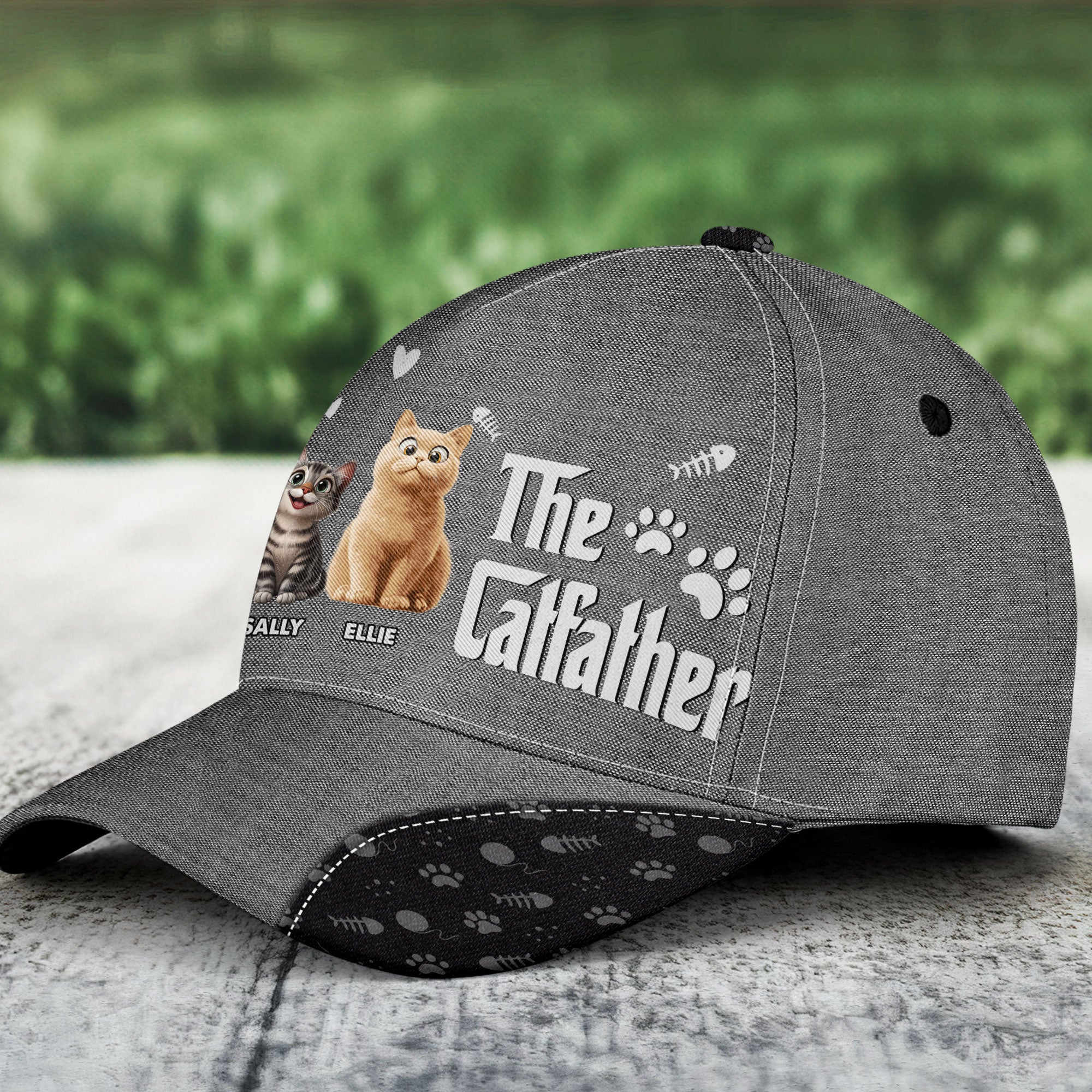 The Catfather - Personalized Classic Cap - Image 2
