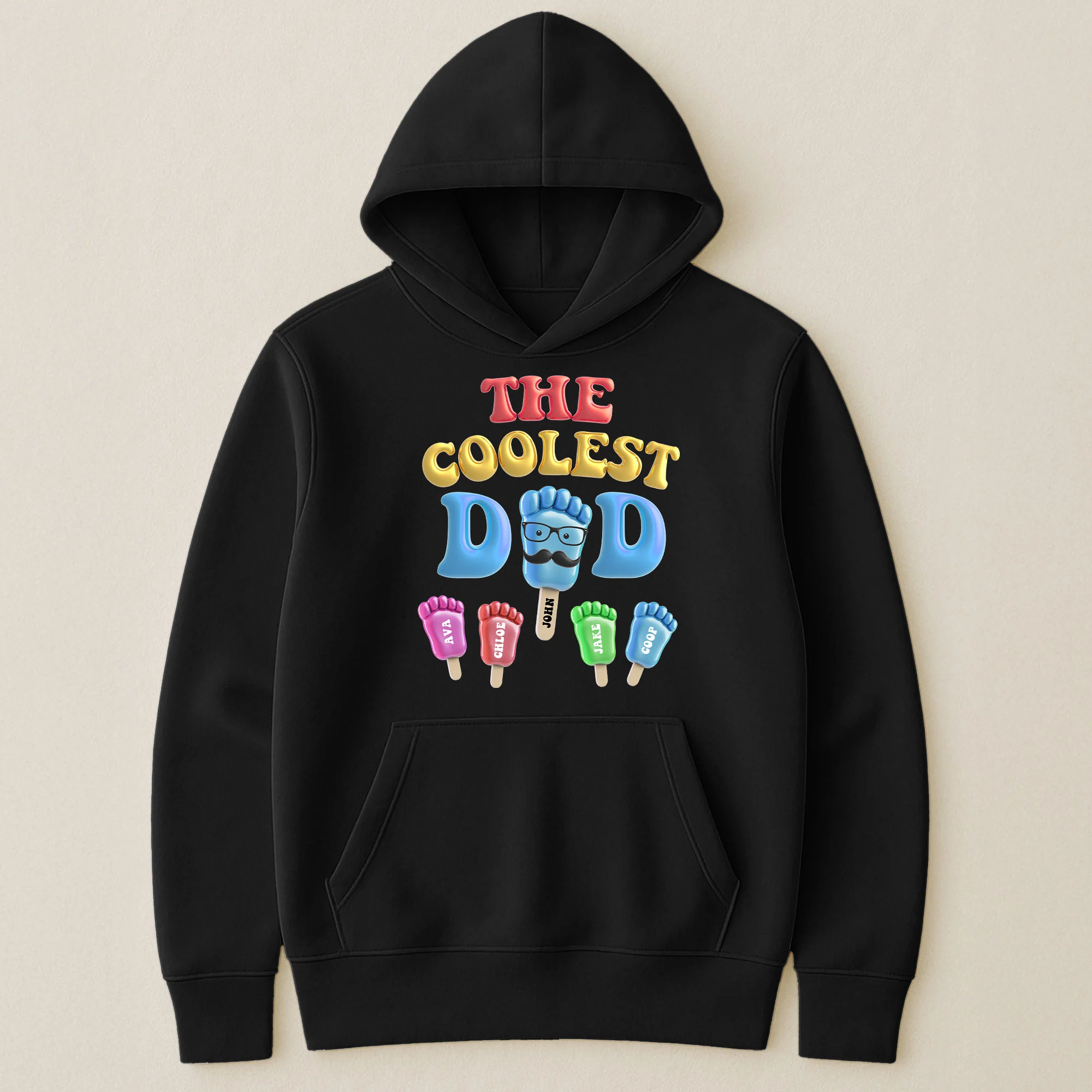 The Coolest Pop Footprint Custom Name - Personalized Shirt - Image 5
