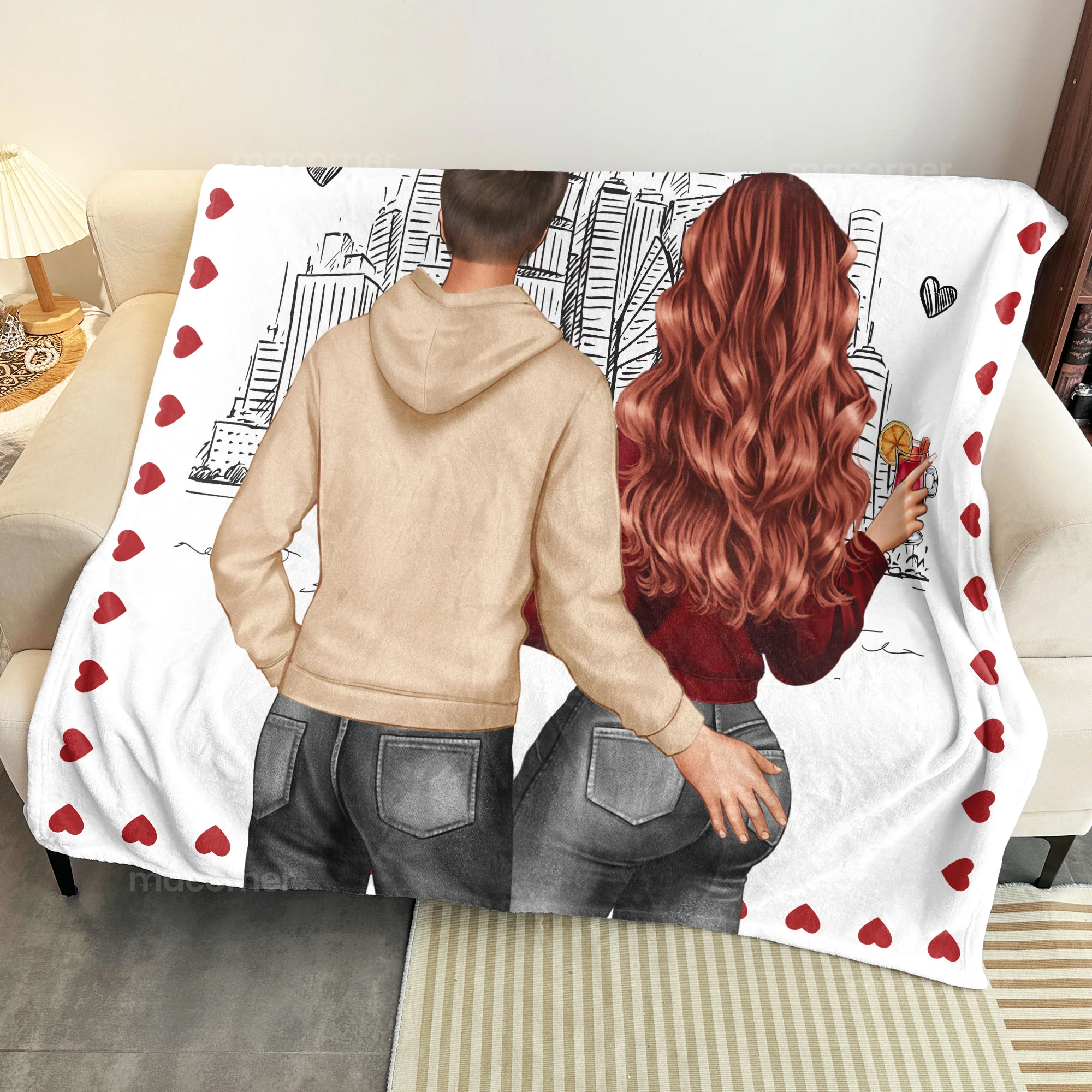 The Cuddle Times Naughty Couple - Personalized Blanket - Image 4