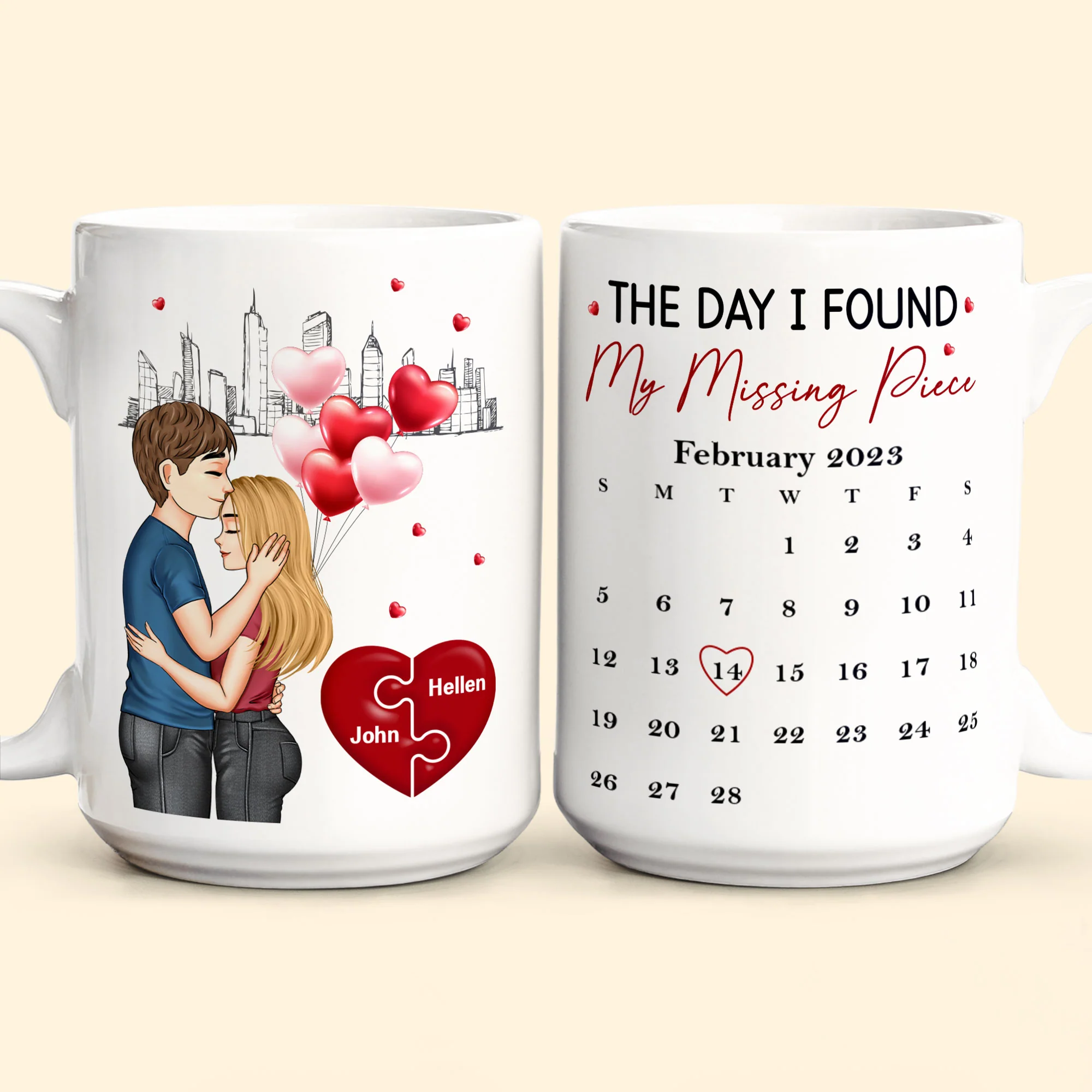 The Day I Found The Missing Piece - Personalized Mug - Image 7