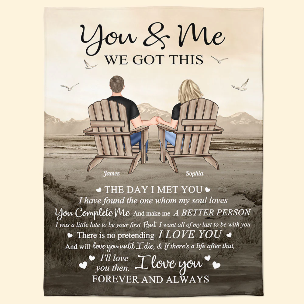 The Day I Met You Couples - Personalized Blanket - Image 9