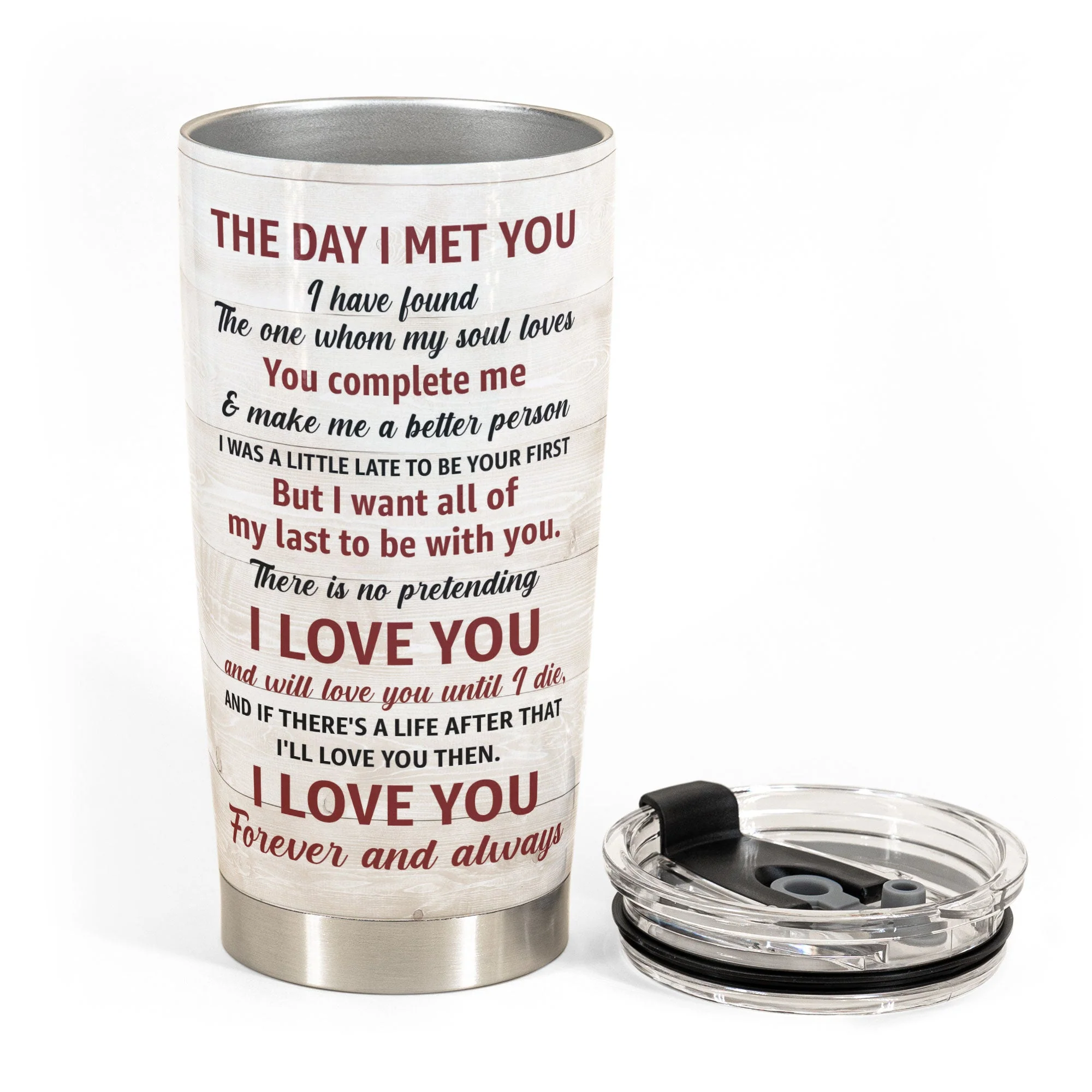 The Day I Met You - Personalized Tumbler Cup - Birthday, Anniversary Gift For Lover, Couples, Spouses, Husband, Wife - Image 3