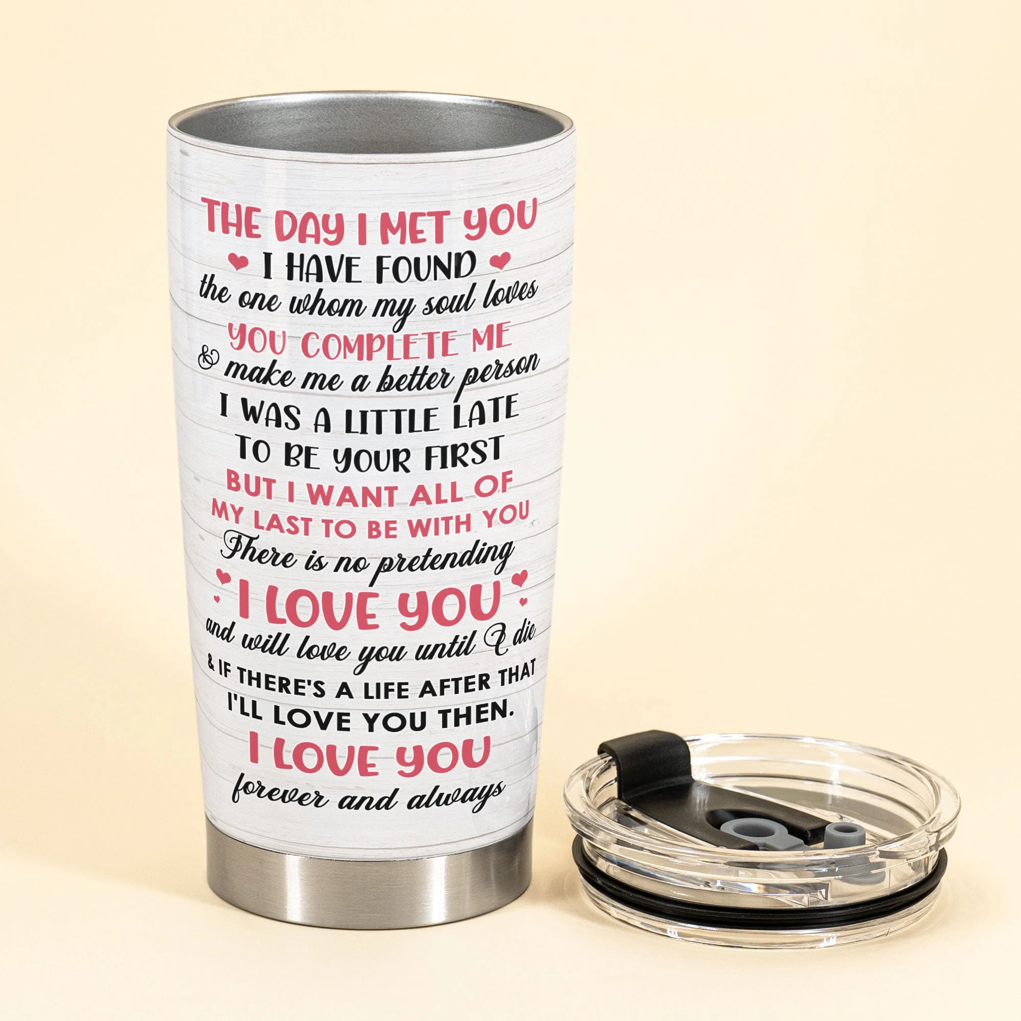 The Day I Met You - Personalized tumbler - Valentine's Day, Christmas Gift For Girlfriend, Boyfriend, Wife, Husband, Lovers - Image 3