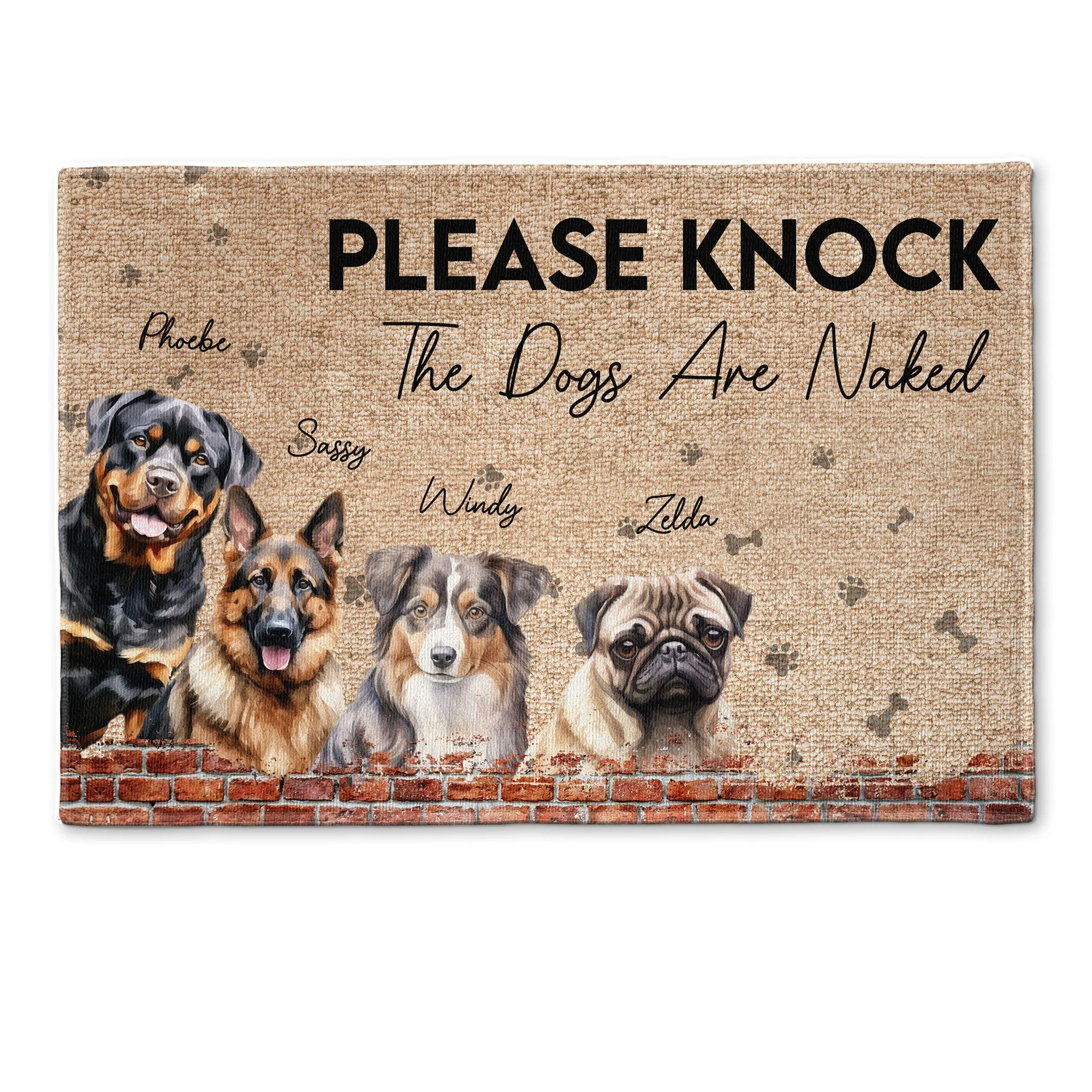 The Dogs Are Naked - Personalized Doormat - Image 4