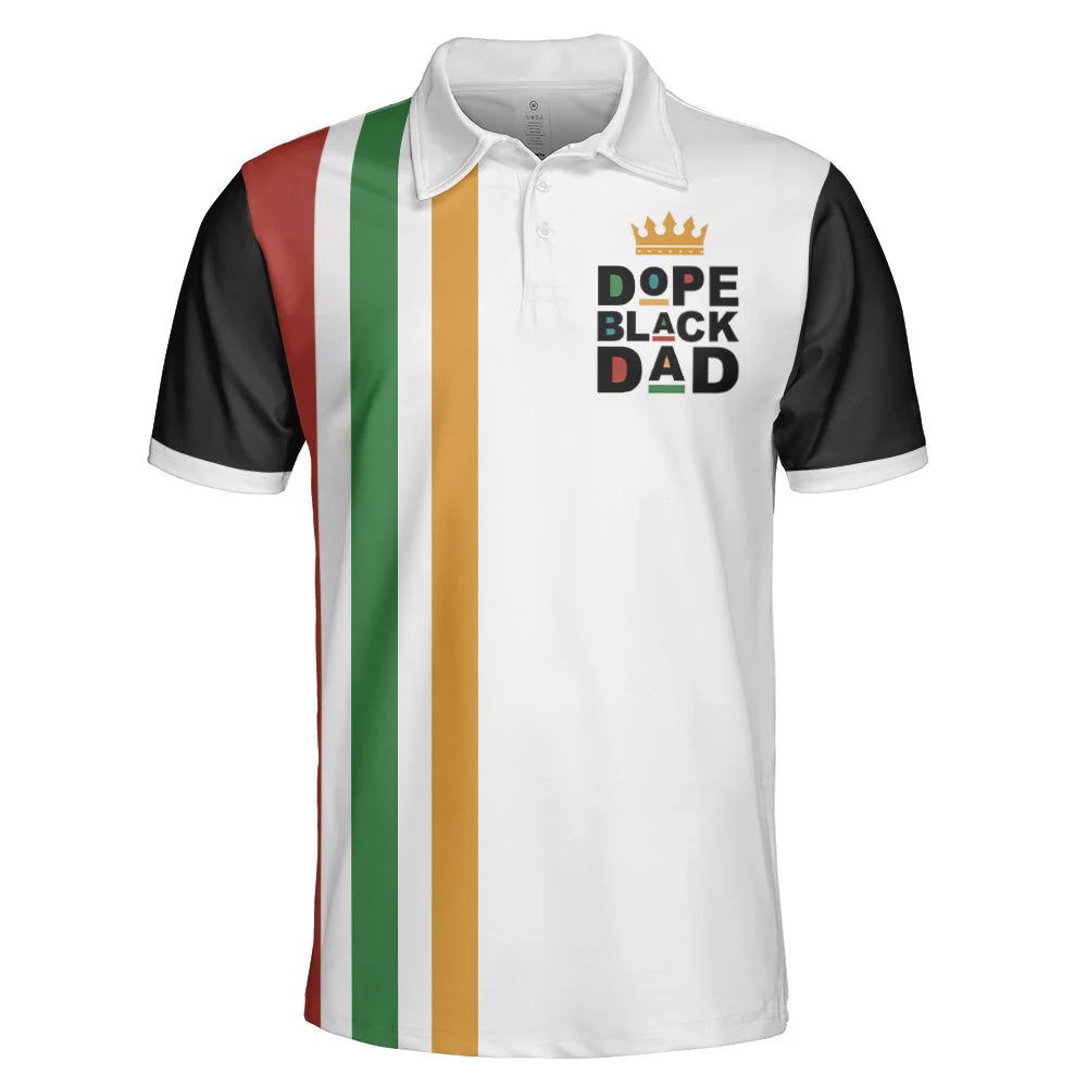 The Dope Black Dad - Custom Polo Shirt - Image 4