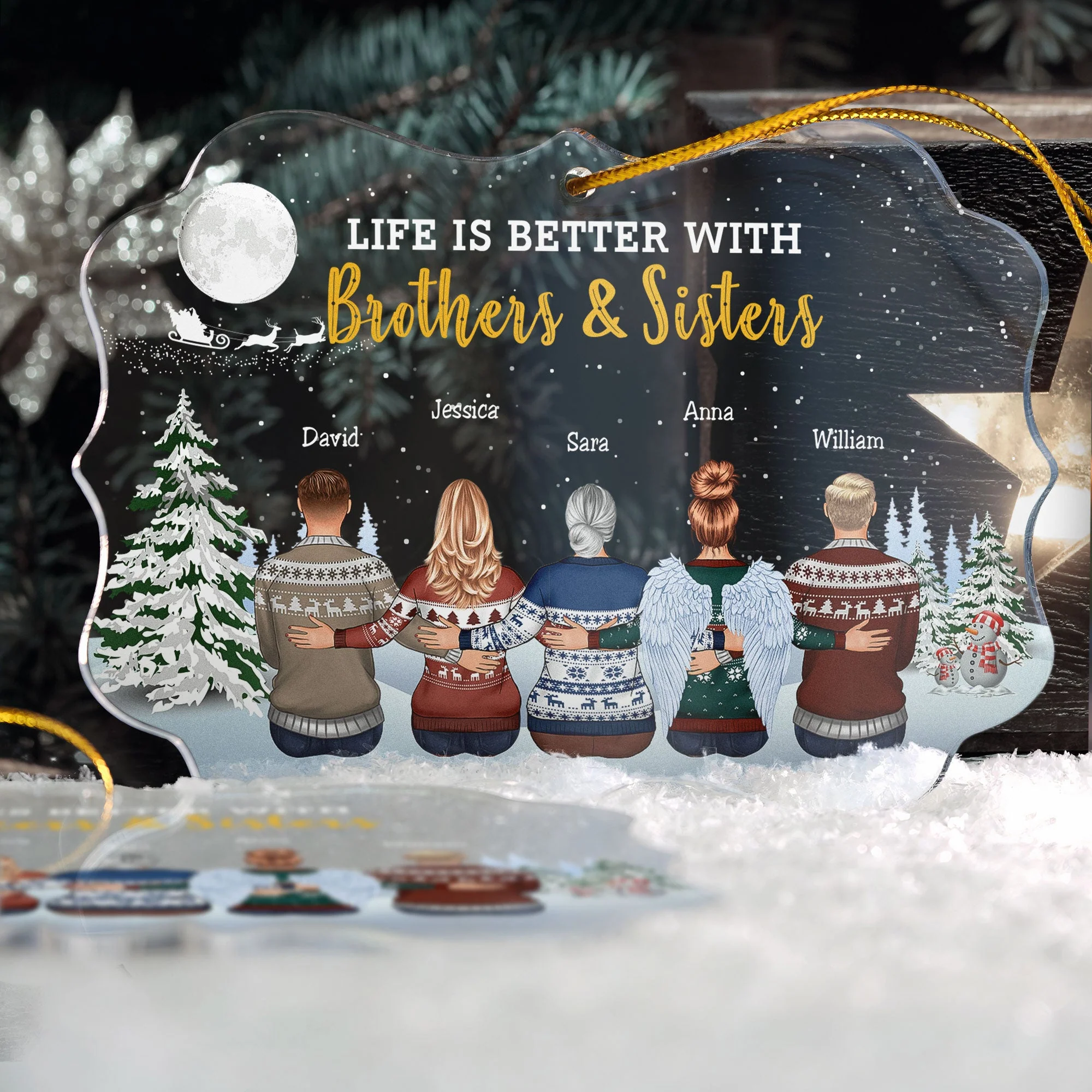 The Greatest Gift Our Parents Gave Us Was Each Other - Up To 10 People - Personalized Family Ornament - Image 6
