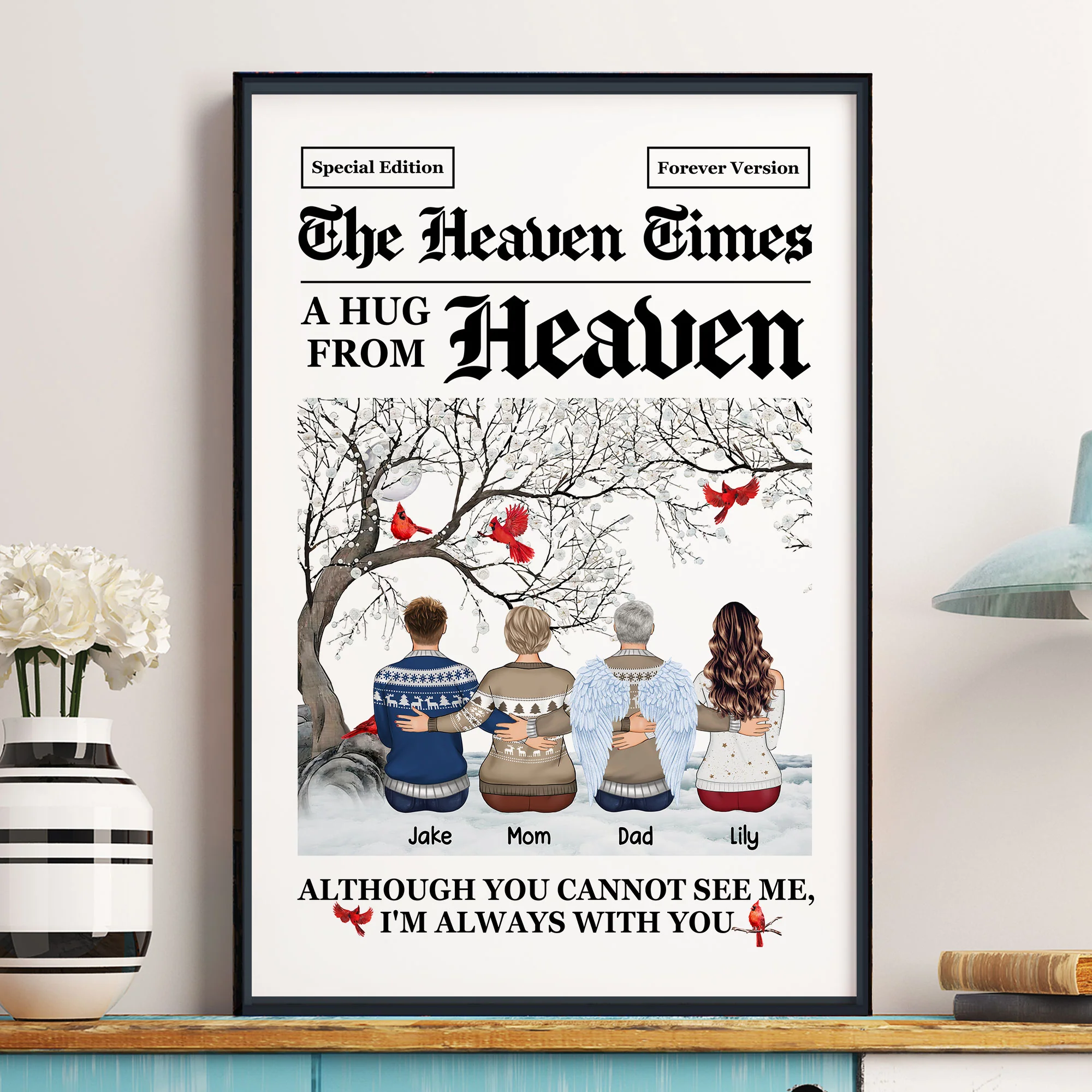 The Heaven Times I'm Always With You - Personalized Poster/Canvas/Wall Art - Image 2