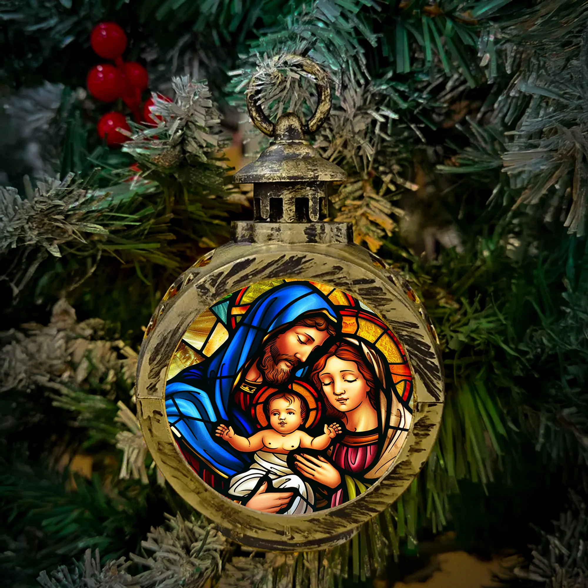 The Holy Family Christmas - Nativity Night - Personalized Lantern Night Light - Image 6