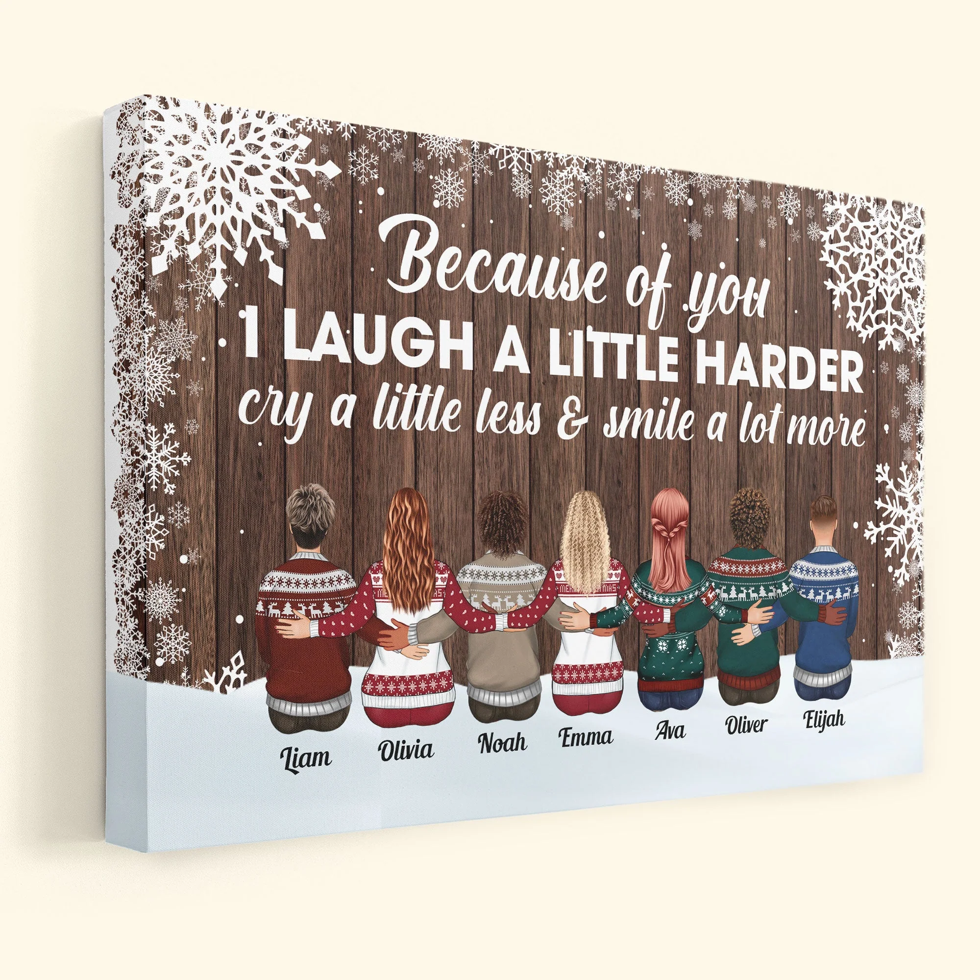 The Love Between Family Is Forever - Personalized Wrapped Canvas - Christmas Gift Family Canvas For Dad, Mom, Children - Family Hugging - Image 2
