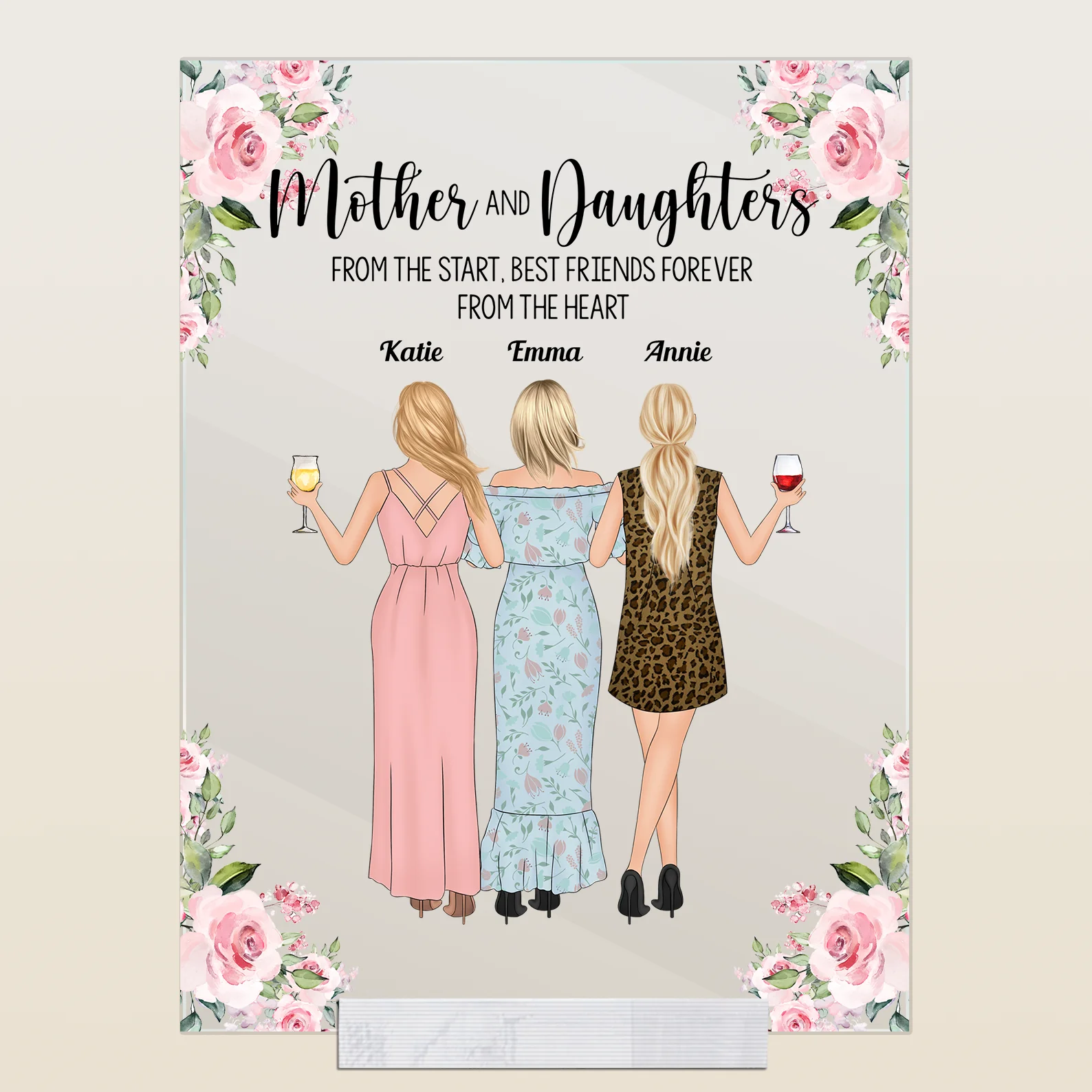 The Love Between Mother And Daughters - Personalized Acrylic Plaque - Image 4
