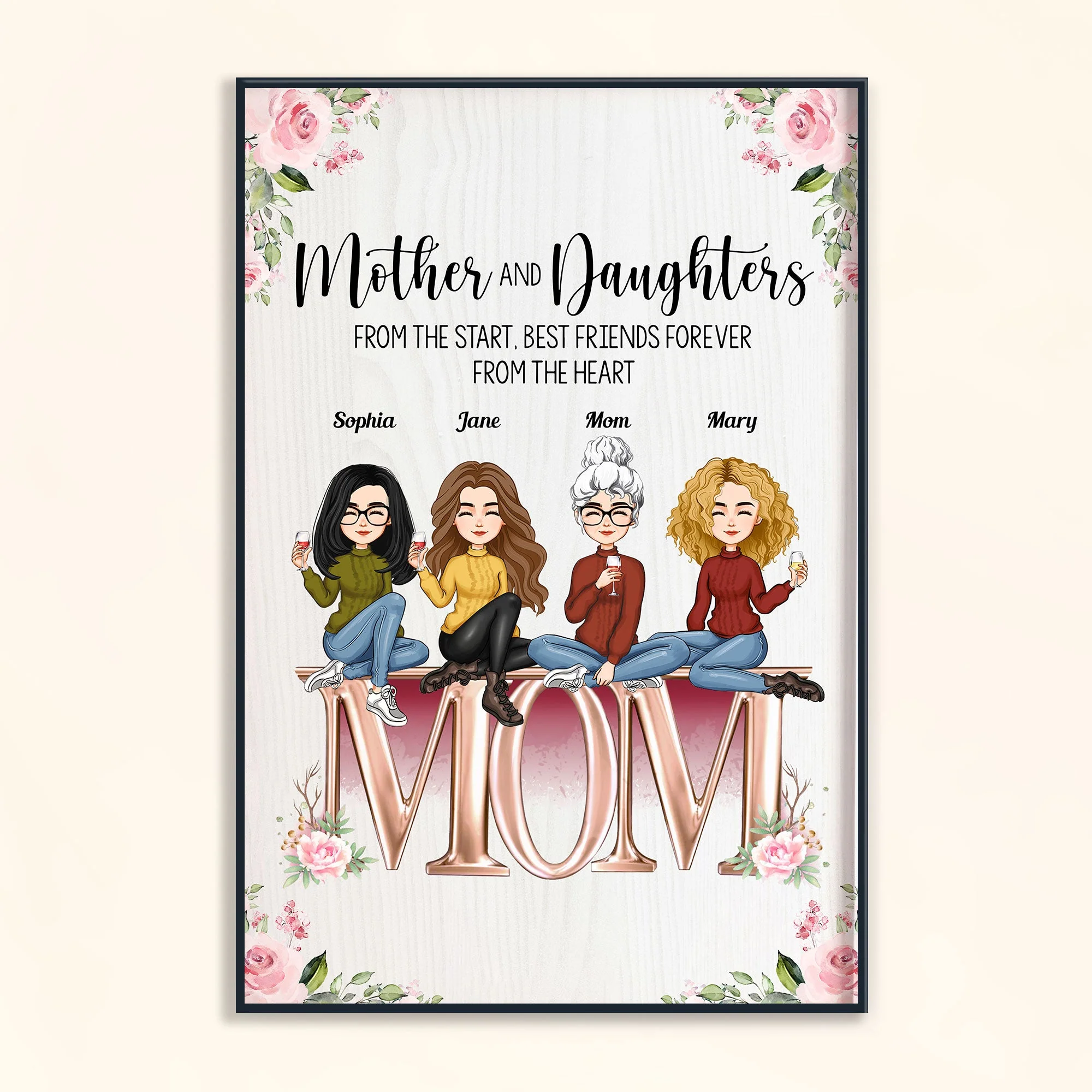 The Love Between Mother And Daughters - Personalized Poster/Wrapped Canvas - Image 7