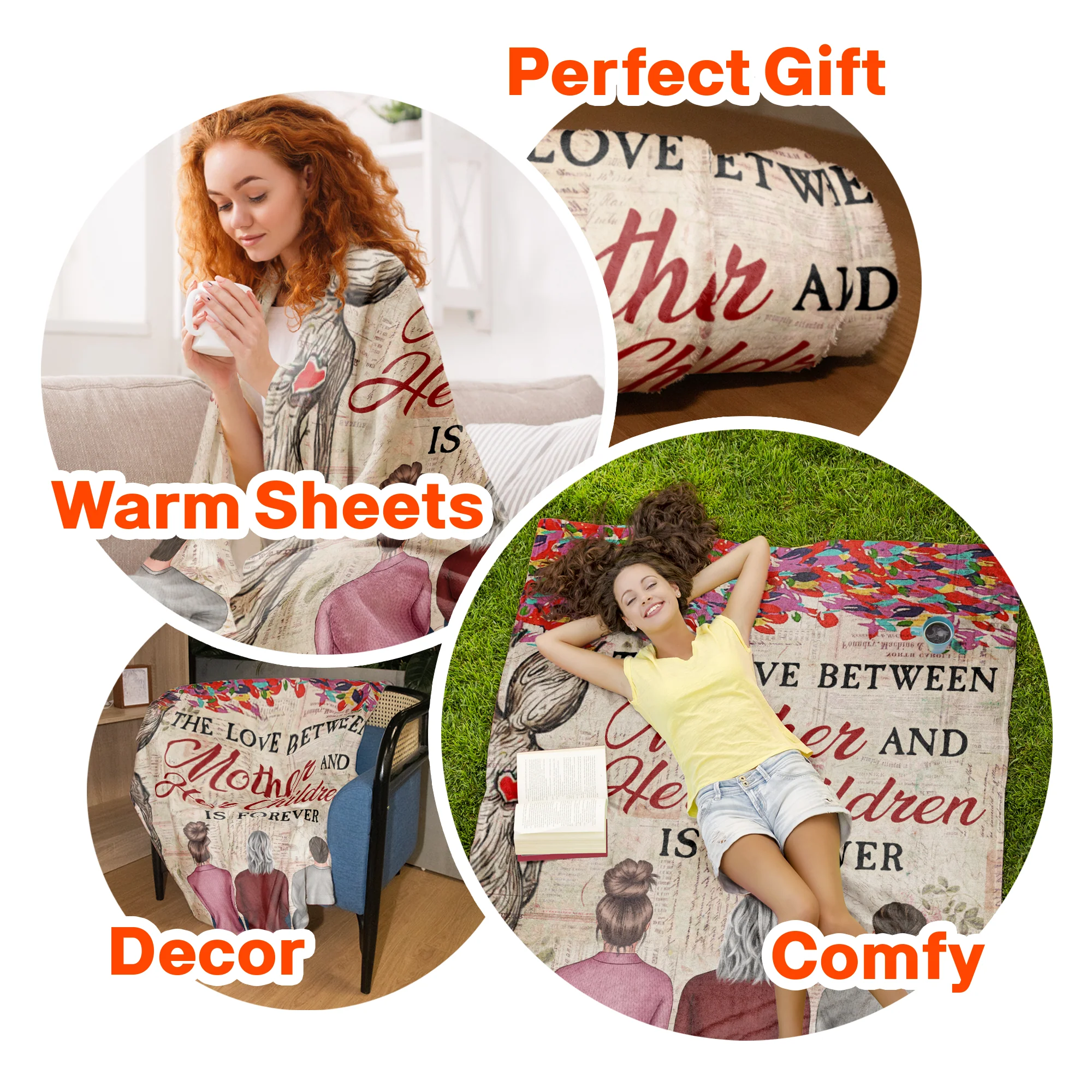 The Love Between Mother & Children Forever - Personalized Blanket - Mothers Day Gift For Mom, Mama - Image 8
