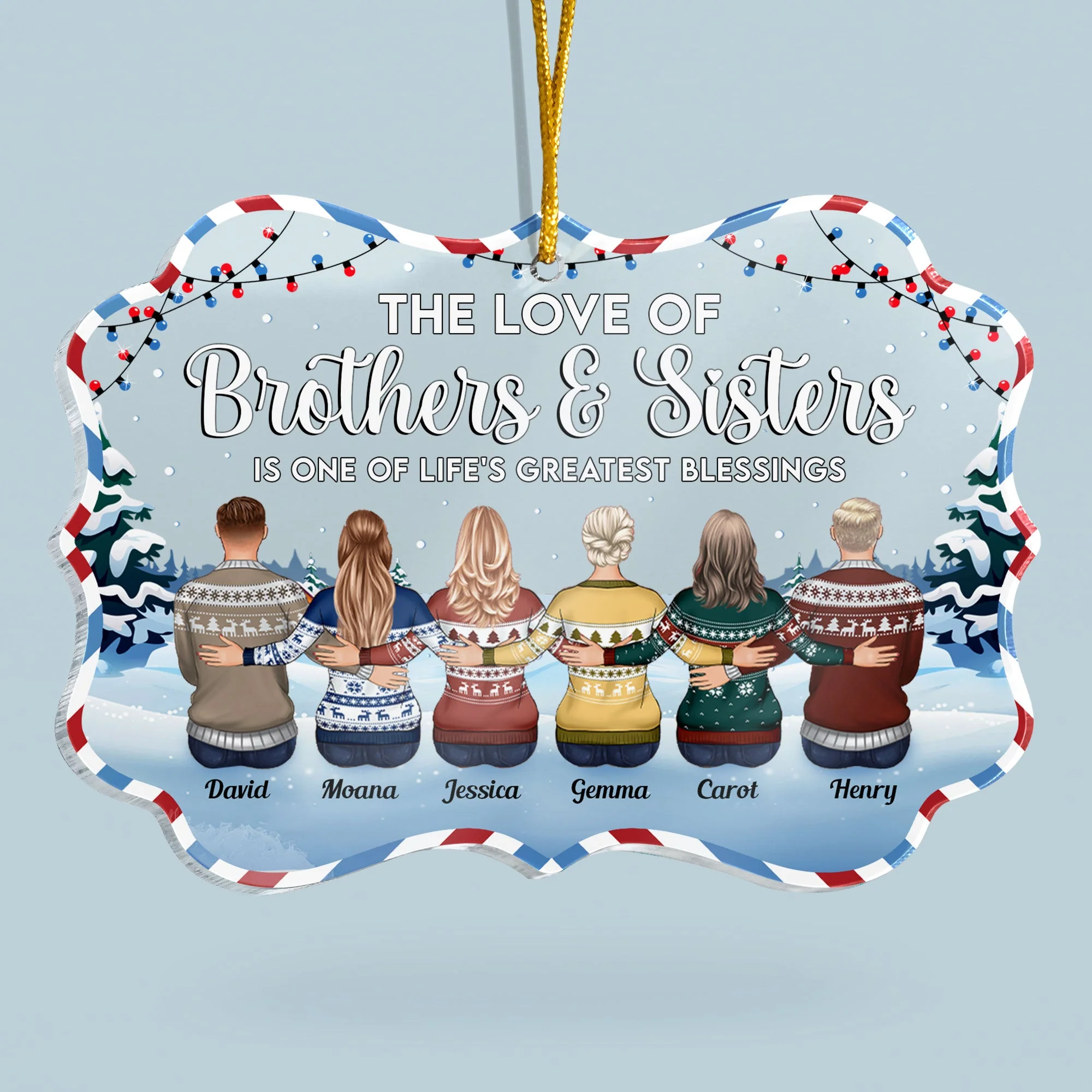The Love Of Brothers & Sisters Is Forever - Personalized Acrylic Ornament - Christmas, Loving Gift For Family, Brothers, Sisters - Image 5