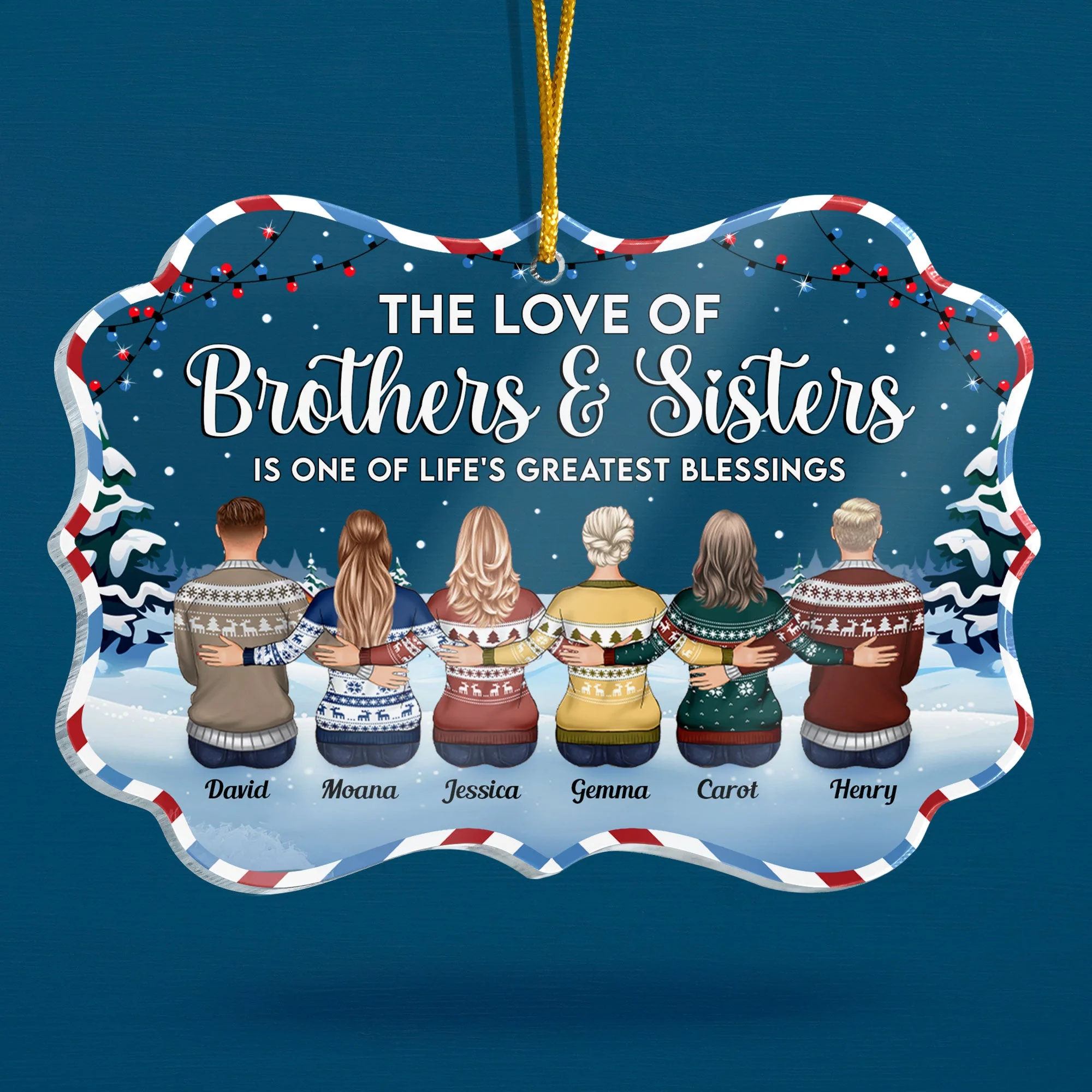 The Love Of Brothers & Sisters Is Forever - Personalized Acrylic Ornament - Christmas, Loving Gift For Family, Brothers, Sisters - Image 6