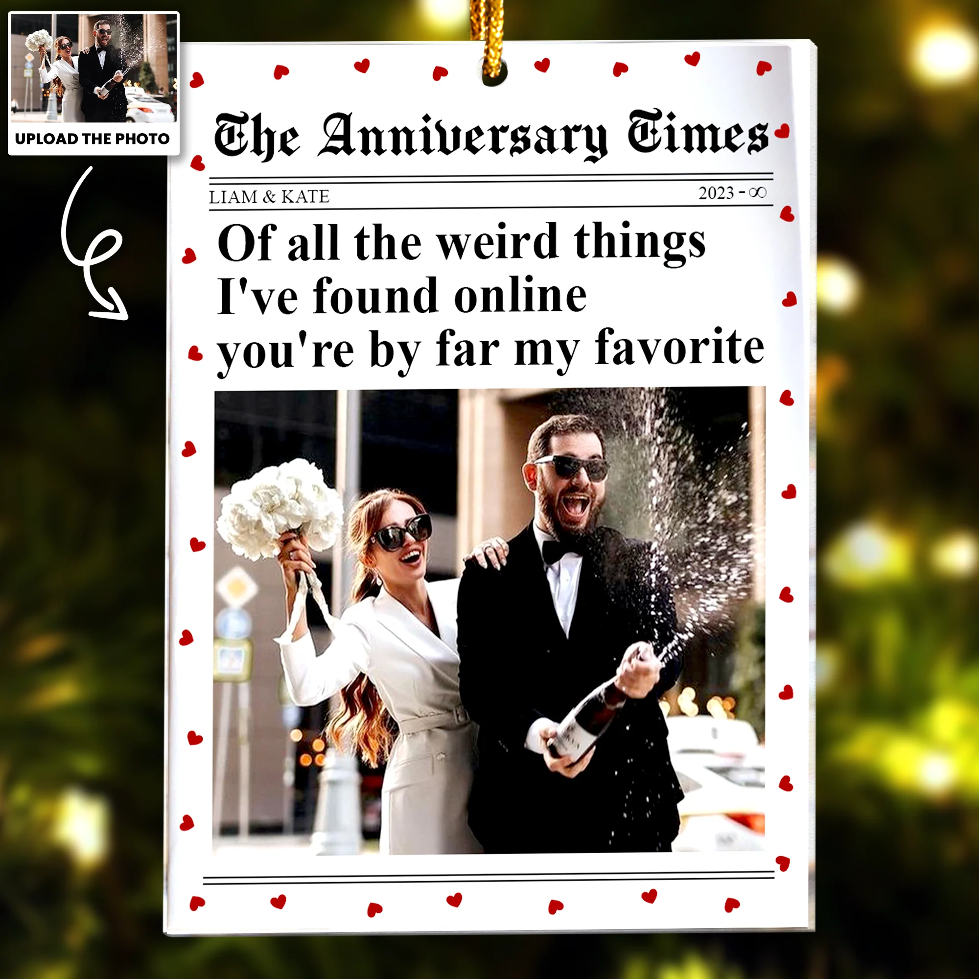 The Love Times Of All The Weird Things I've Found Online - Personalized Photo Ornament - Image 5