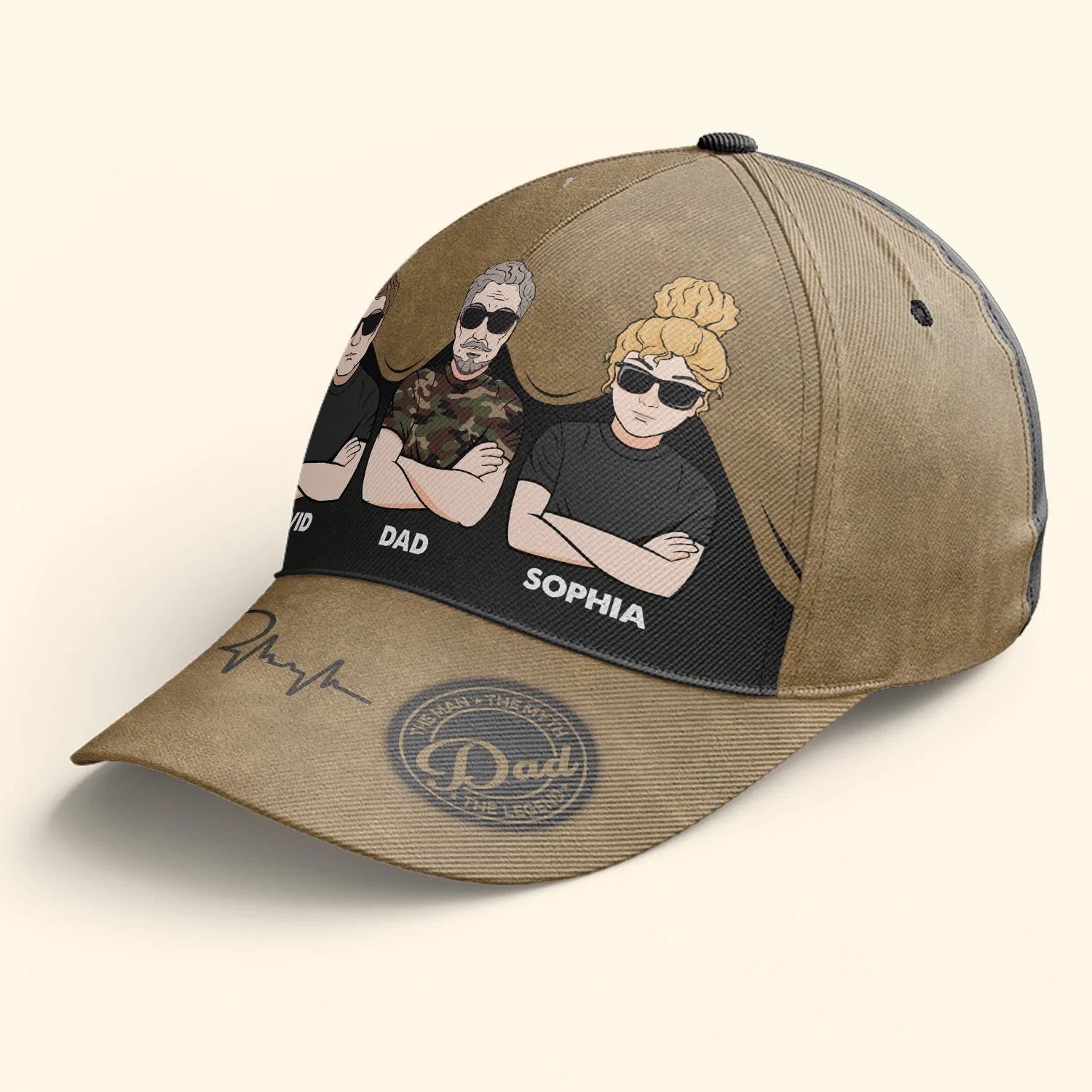 The Man The Myth The Legend Dad - Personalized Classic Cap - Image 4
