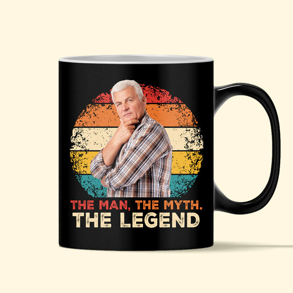The Man. The Myth. The Legend - Personalized Photo Color Changing Mug - Image 3