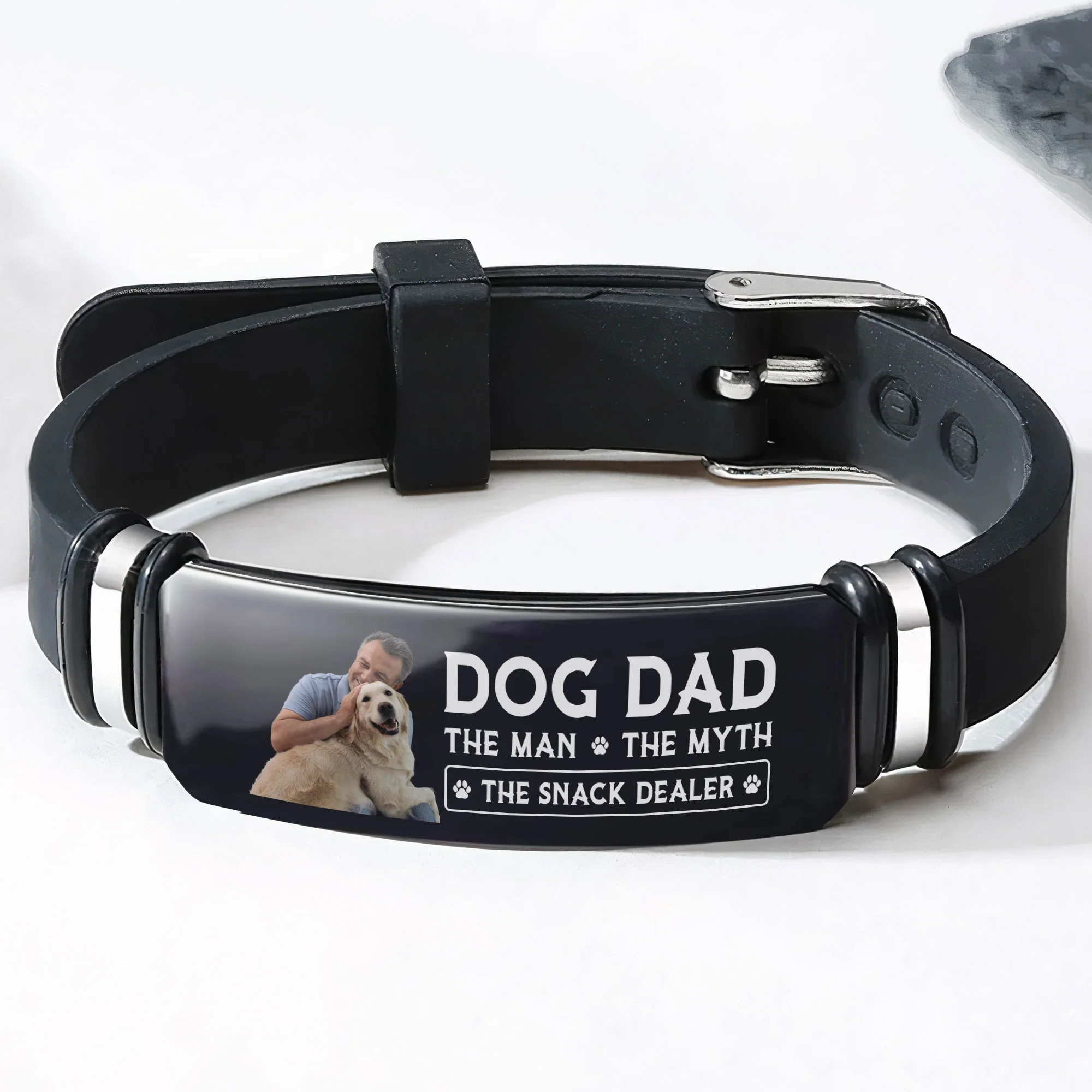 The Man The Myth The Snack Dealer - Personalized Photo Bracelet - Image 2