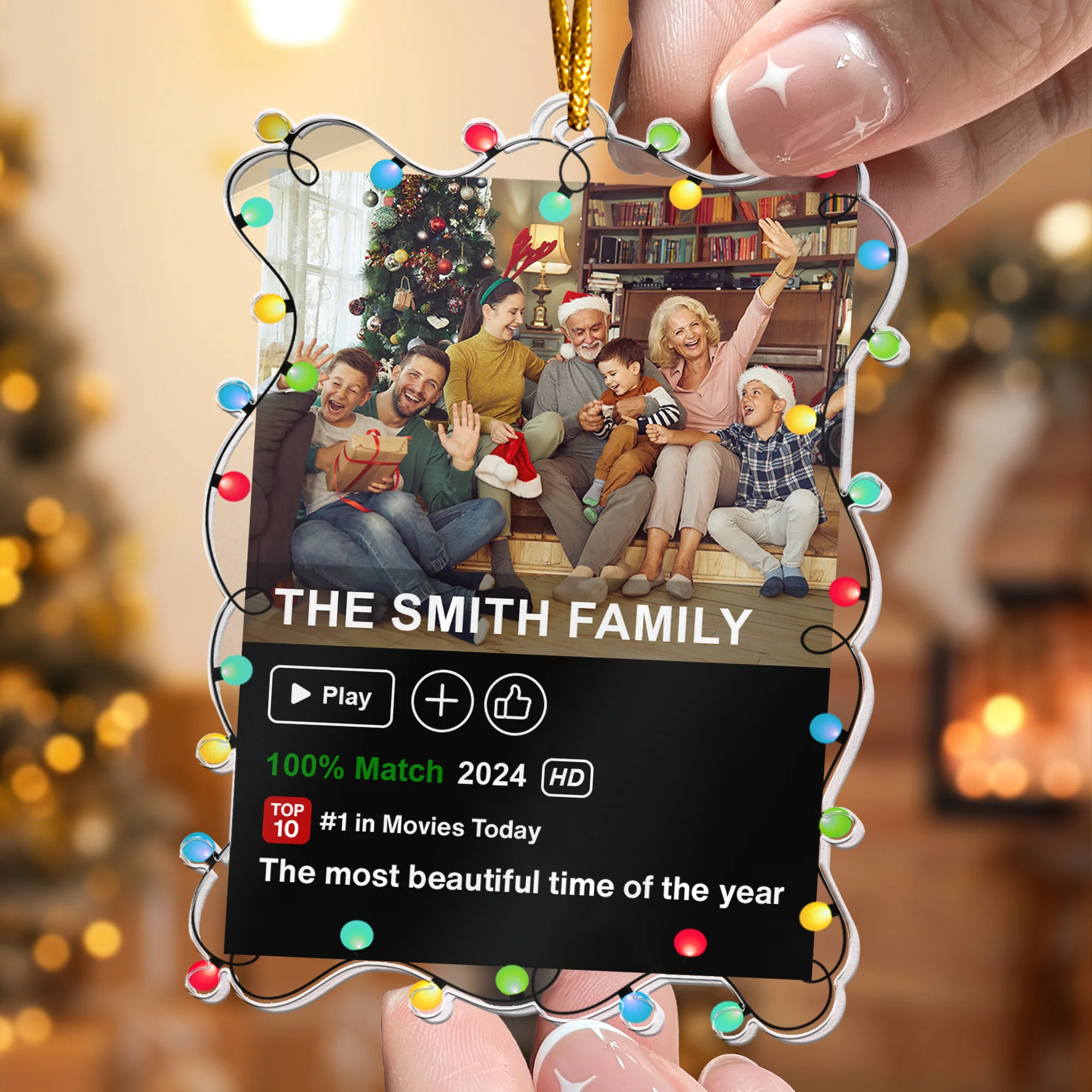 The Most Beautiful Time Of The Year - Personalized Acrylic Photo Ornament - Image 4