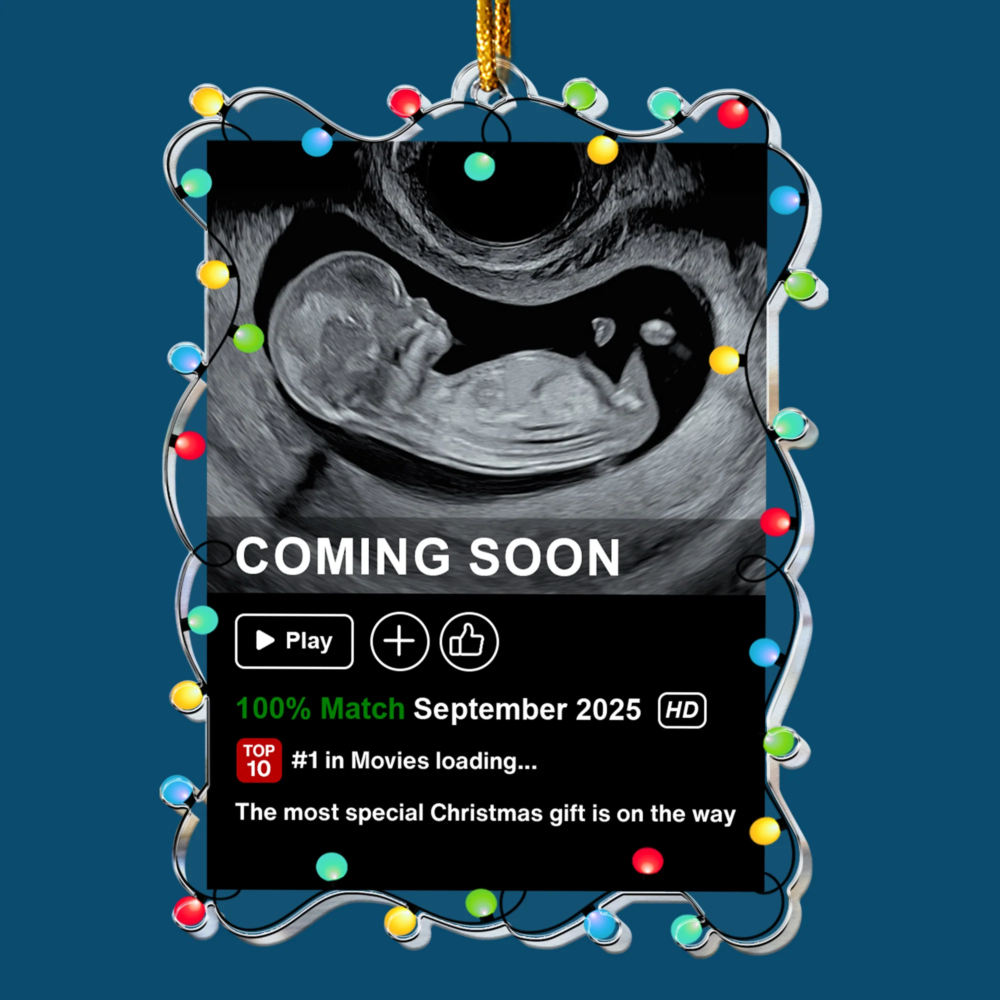 The Most Special Christmas Gift Is On The Way - Personalized Acrylic Photo Ornament - Image 6