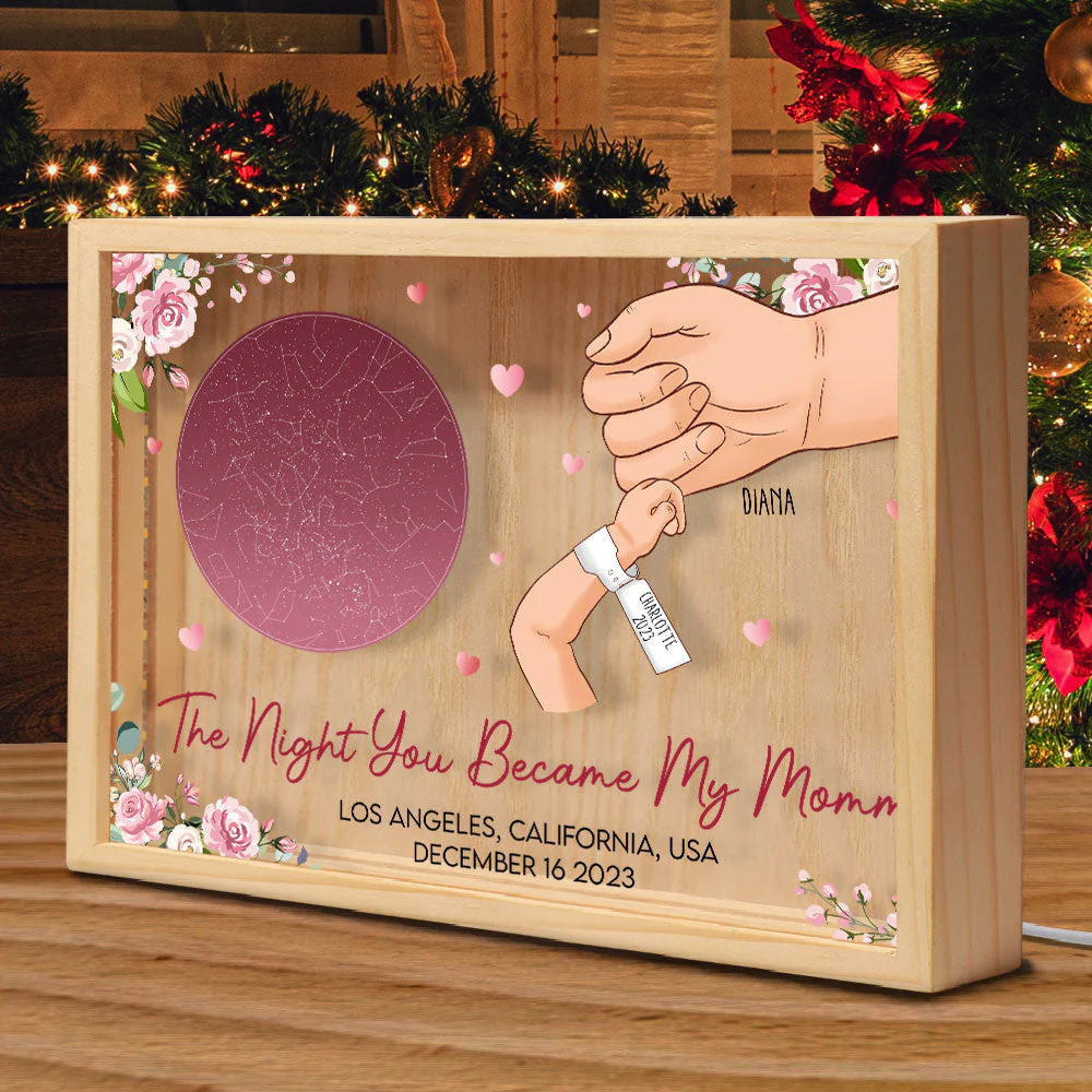 The Night You Became My Mommy 1St Mother's Day - Personalized Frame Light Box - Image 3
