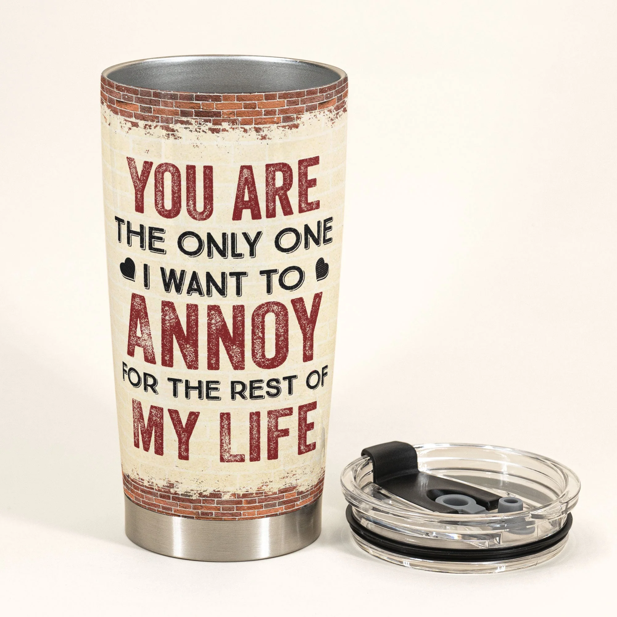 The Only One I Want To Annoy - Personalized Tumbler Cup - Anniversary Gift For Couple, Husband, Wife - Image 3