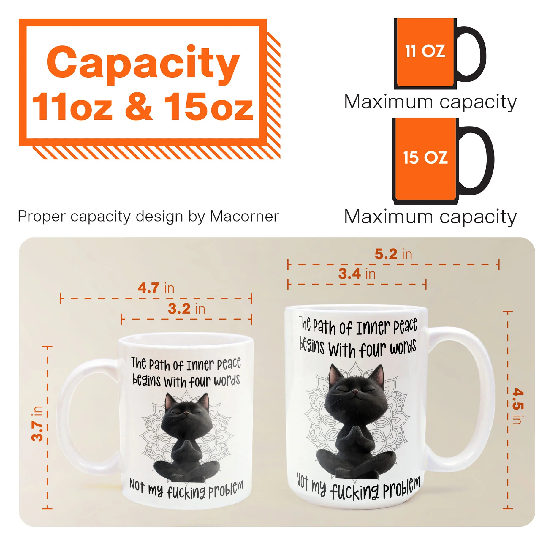 The Path Of Inner Peace Begins With Four Words - Personalized Mug - Image 7
