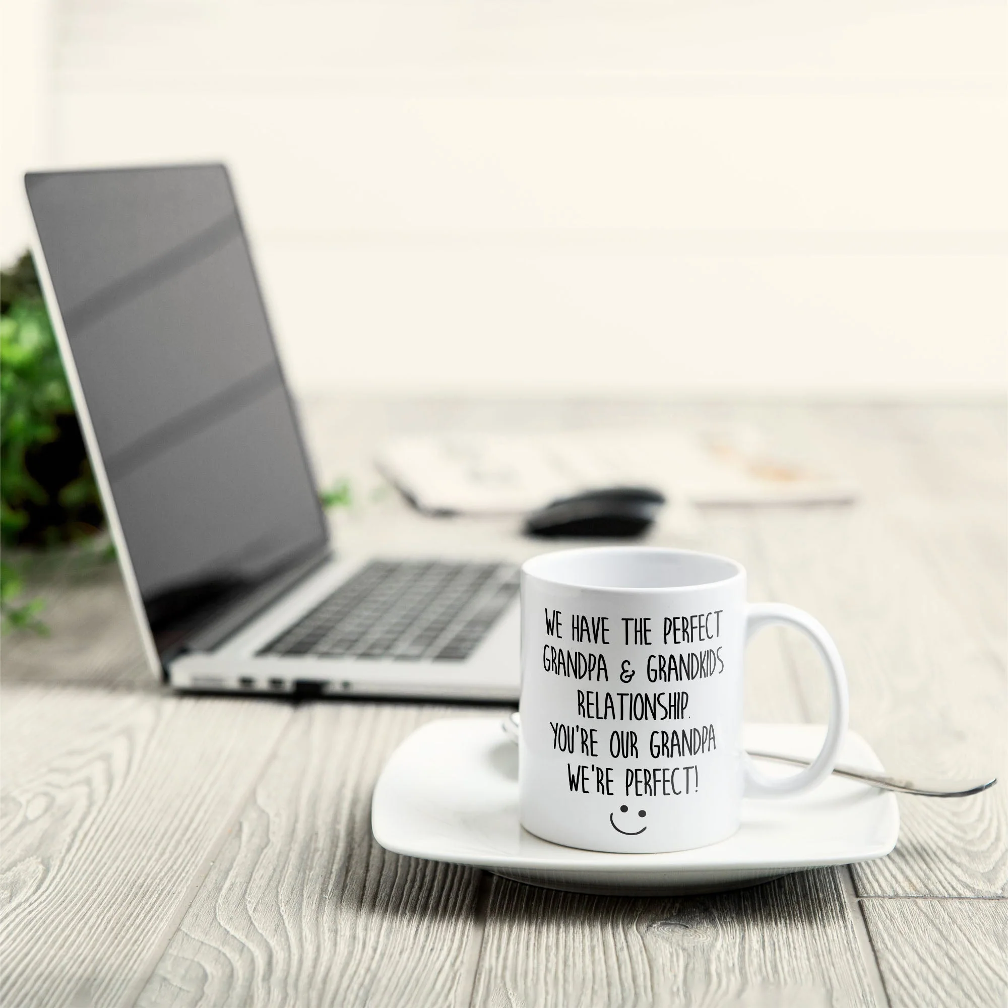 The Perfect Grandpa & Grandkid Relationship - Personalized Mug - Father's Day, Birthday Gift For Grandfather, Grandpa - From Grandkids, Grandchildren - Image 4