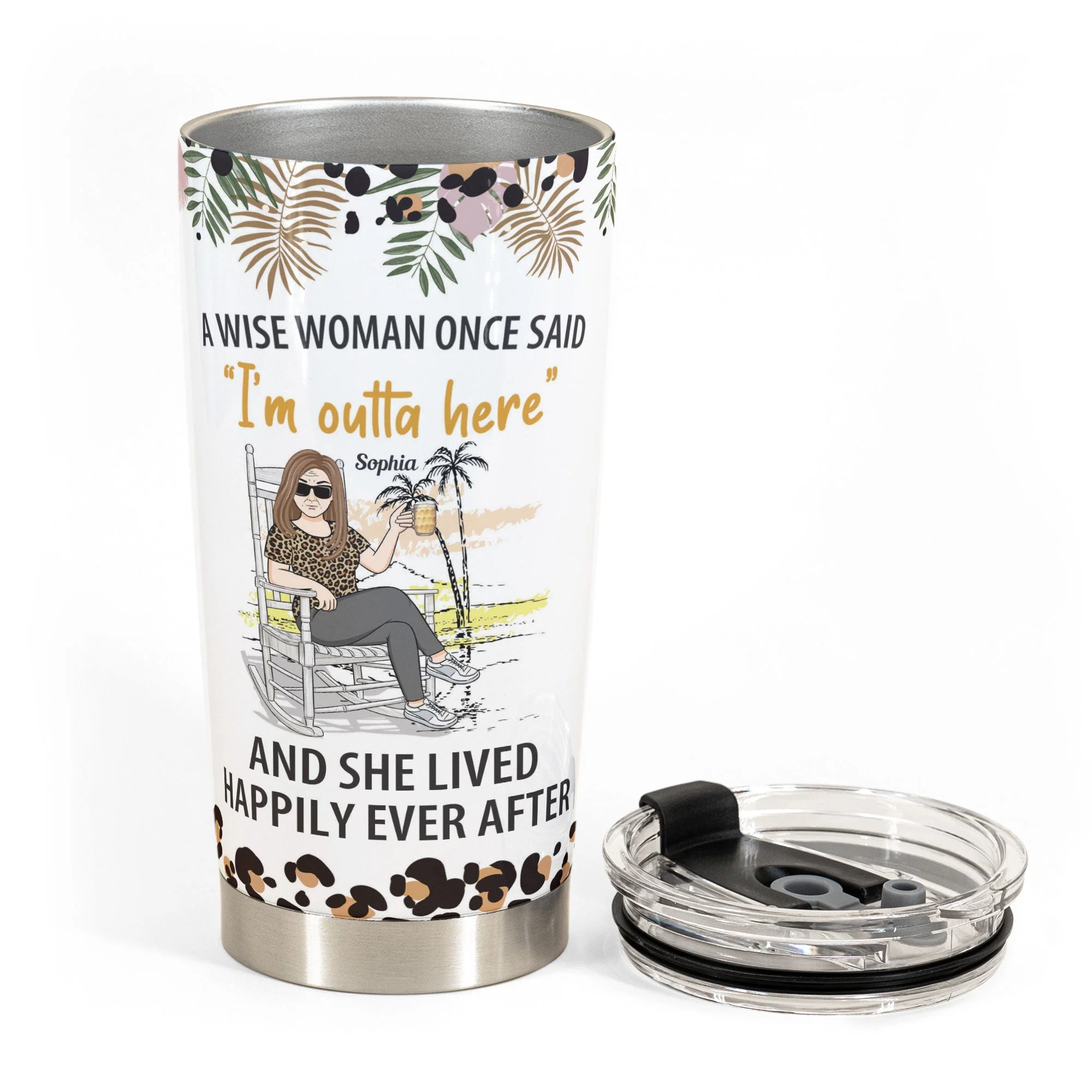 The Queen Has Retired - Personalized Tumbler Cup - Birthday, Funny, Retirement Gift For Woman, Lady - Image 3
