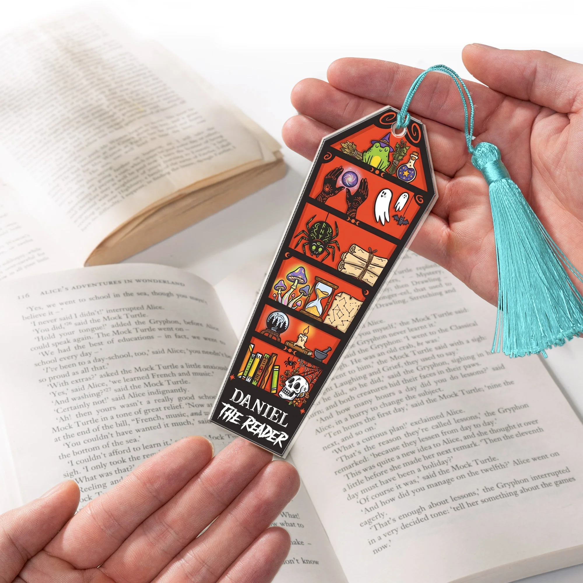 The Reader Book Lovers Halloween Style - Custom Bookmark - Image 3