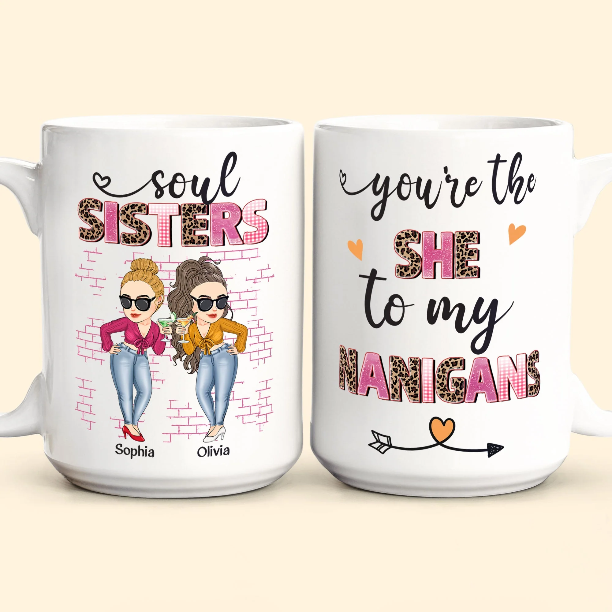 The She To My Nanigans - Personalized Mug - Image 2
