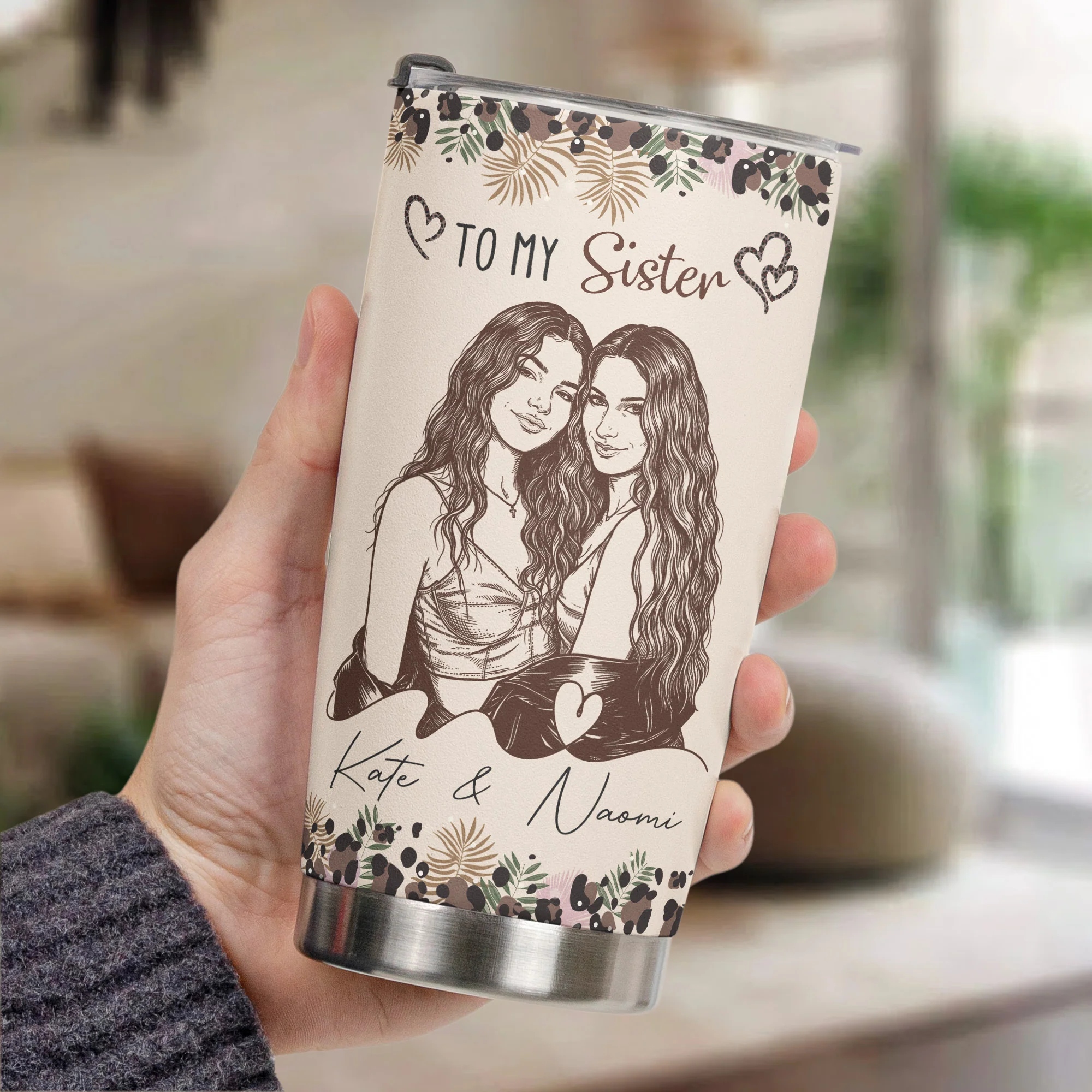 The Sister Of My Soul Friendship Thankyou Gifts - Turn Your Photo Into Art - Personalized Tumbler - Image 4