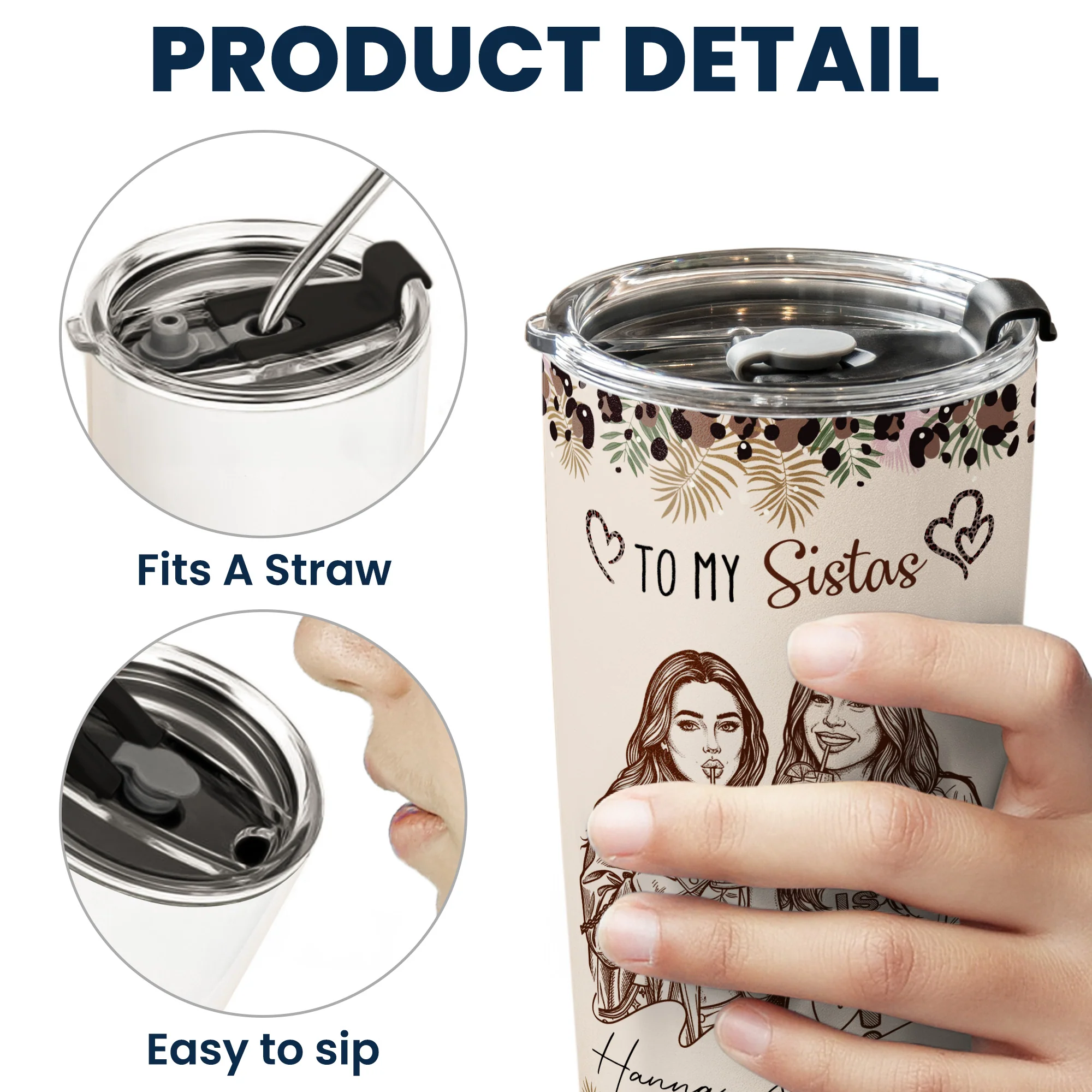 The Sister Of My Soul Friendship Thankyou Gifts - Turn Your Photo Into Art - Personalized Tumbler - Image 7