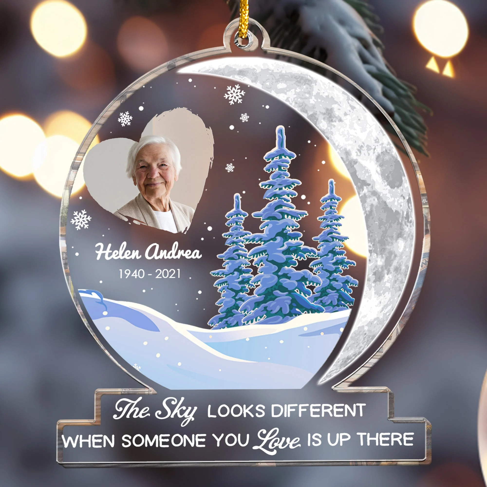 The Sky Looks Different When You Have Someone You Love Up There - Personalized Acrylic Ornament - Image 2