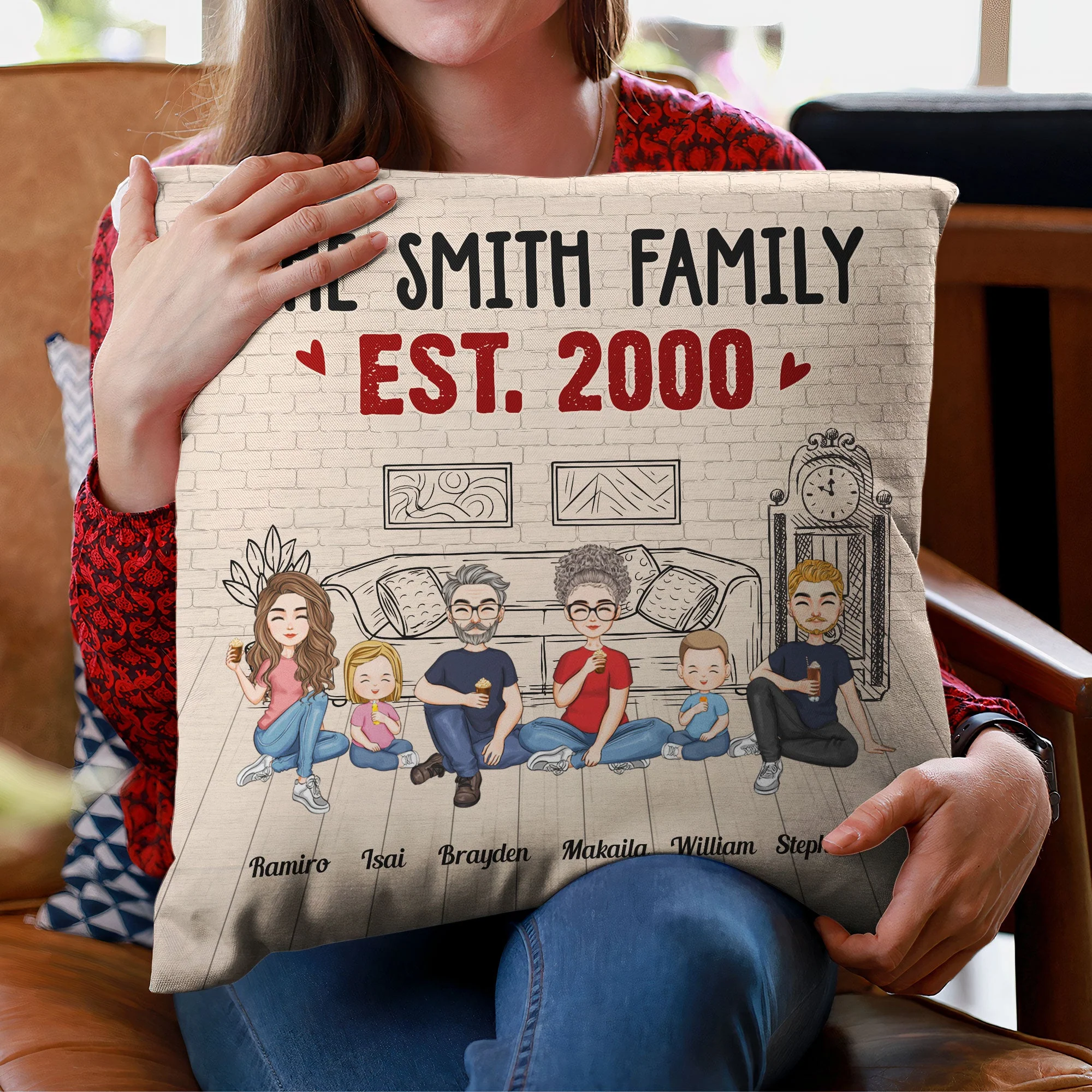 The Smith Family - Personalized Pillow (Insert Included) - Image 3