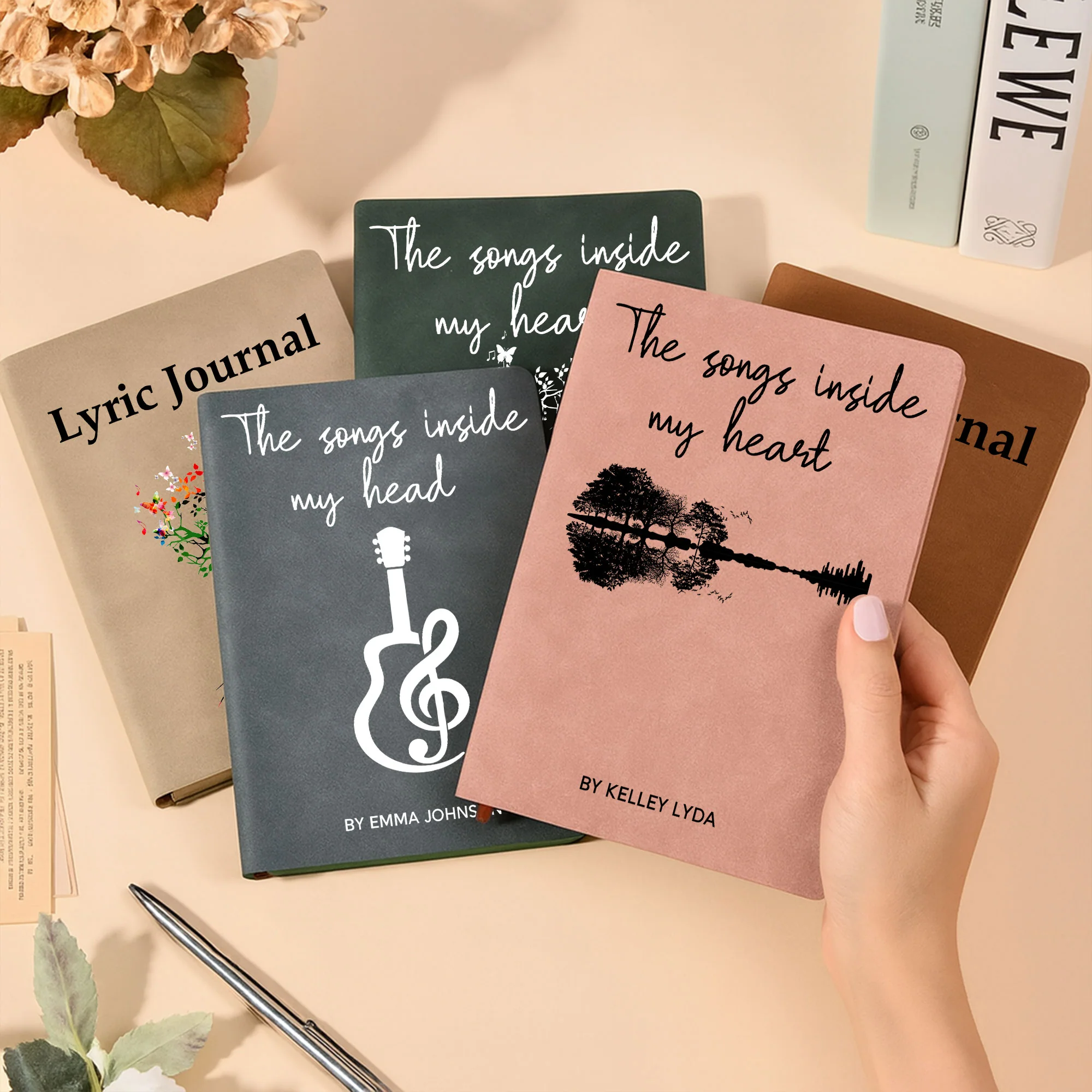 The Song Inside My Heart - Personalized Leather Journal - Image 2