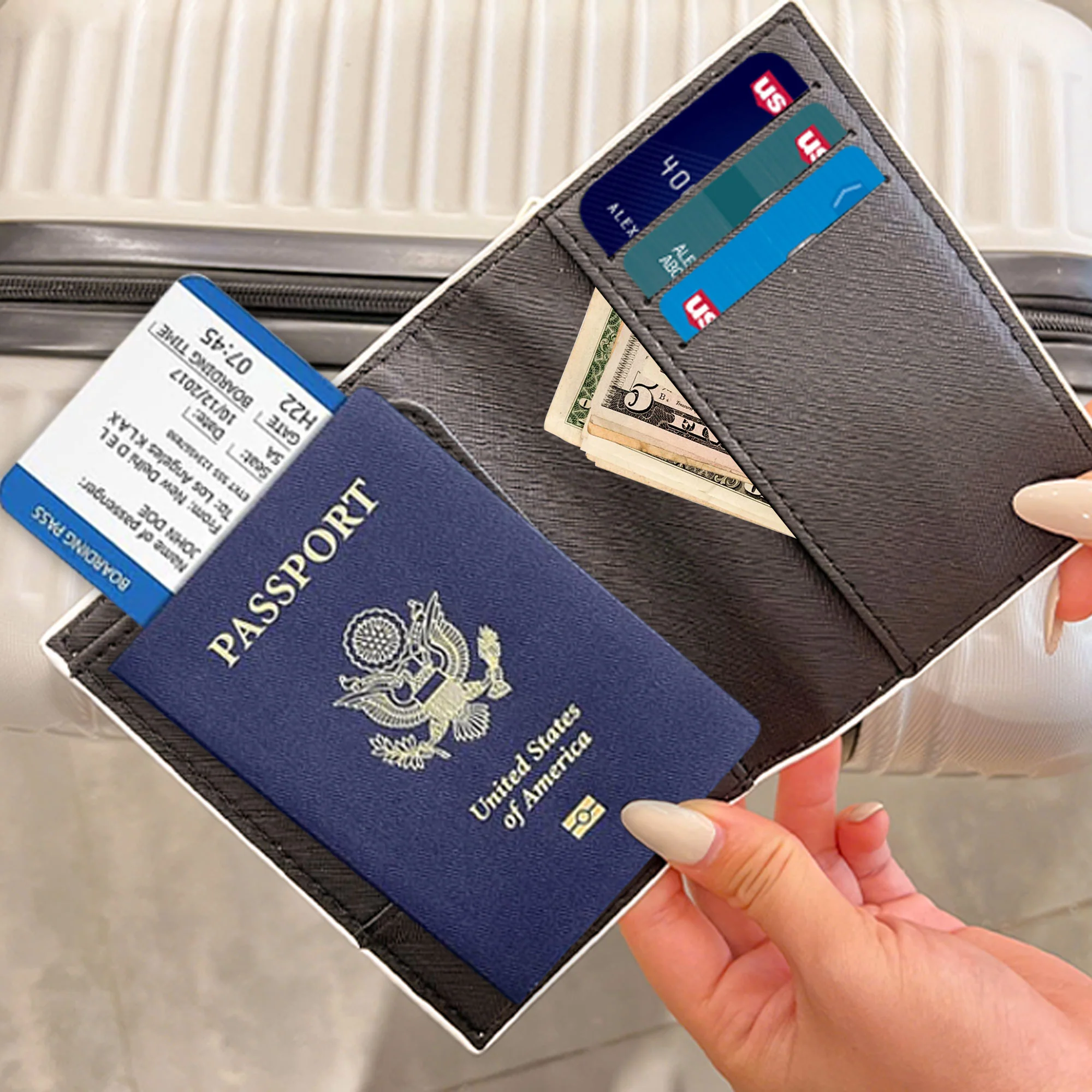 The Travel Times - Personalized Photo Passport Cover And Luggage Tag Travel Set - Image 4