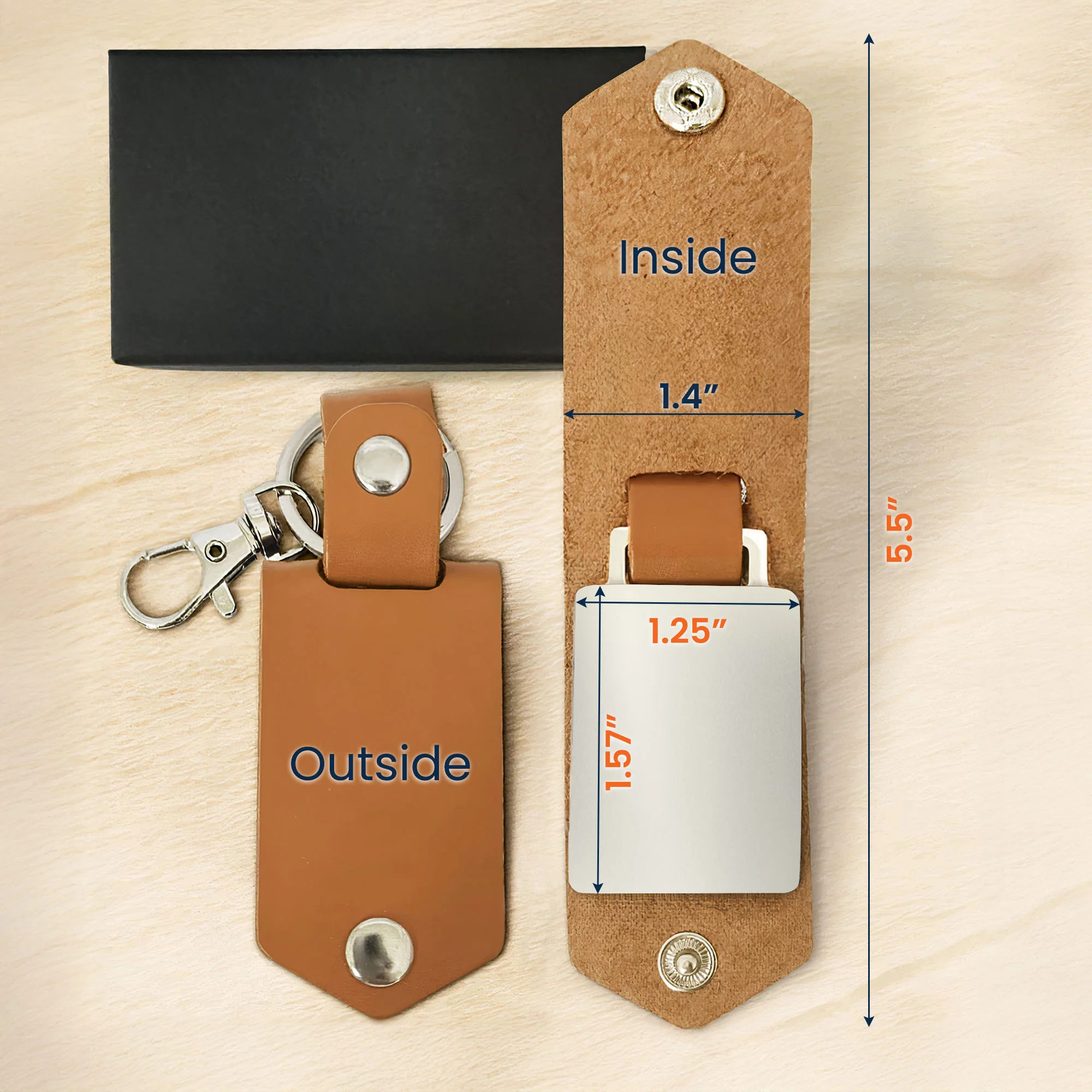 The Voice I Wish I Could Hear - Custom QR Code Voice & Photo - Personalized Leather Photo Keychain - Image 7