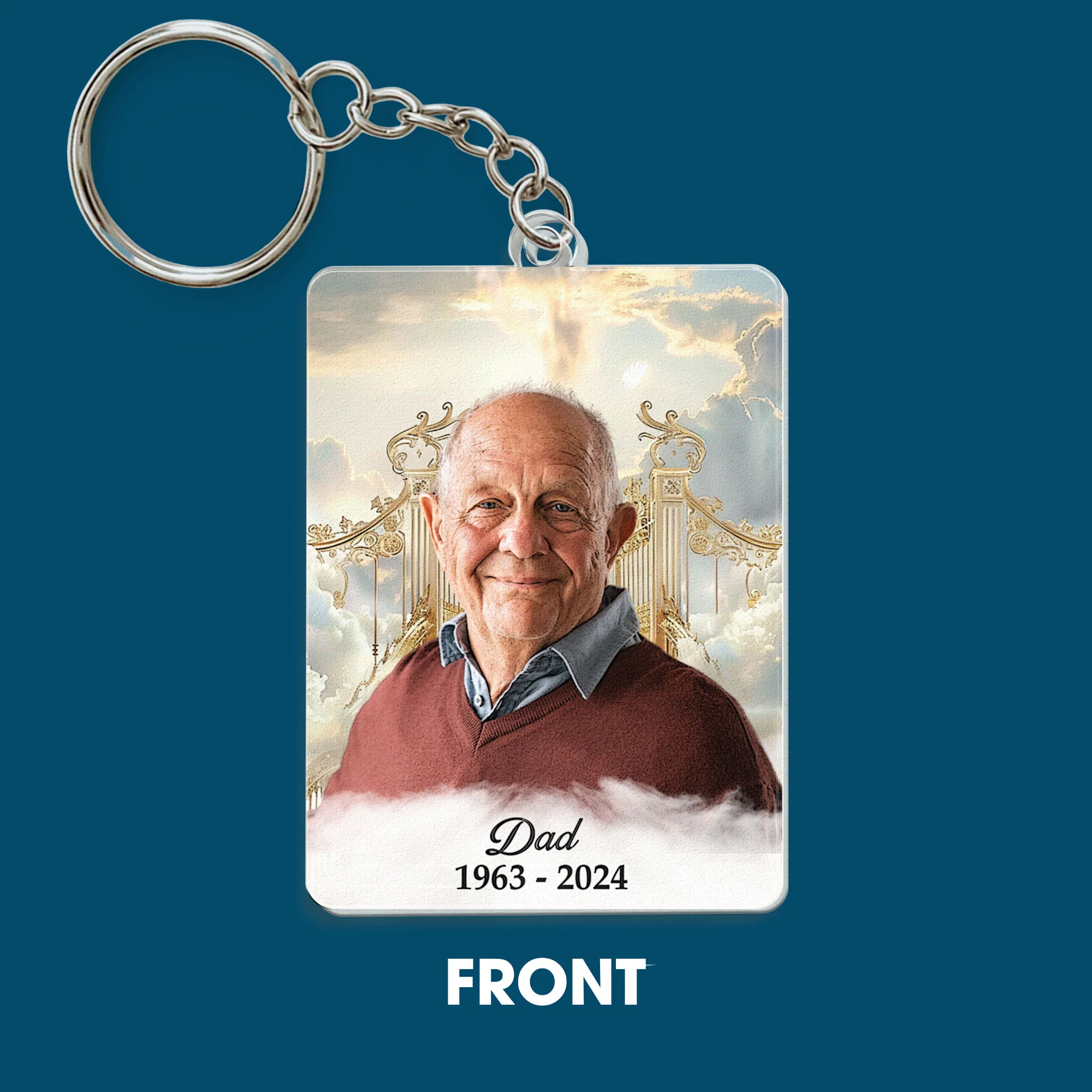 The Voice I Wish I Could Hear One More Time - Personalized Acrylic Photo Keychain - Image 2
