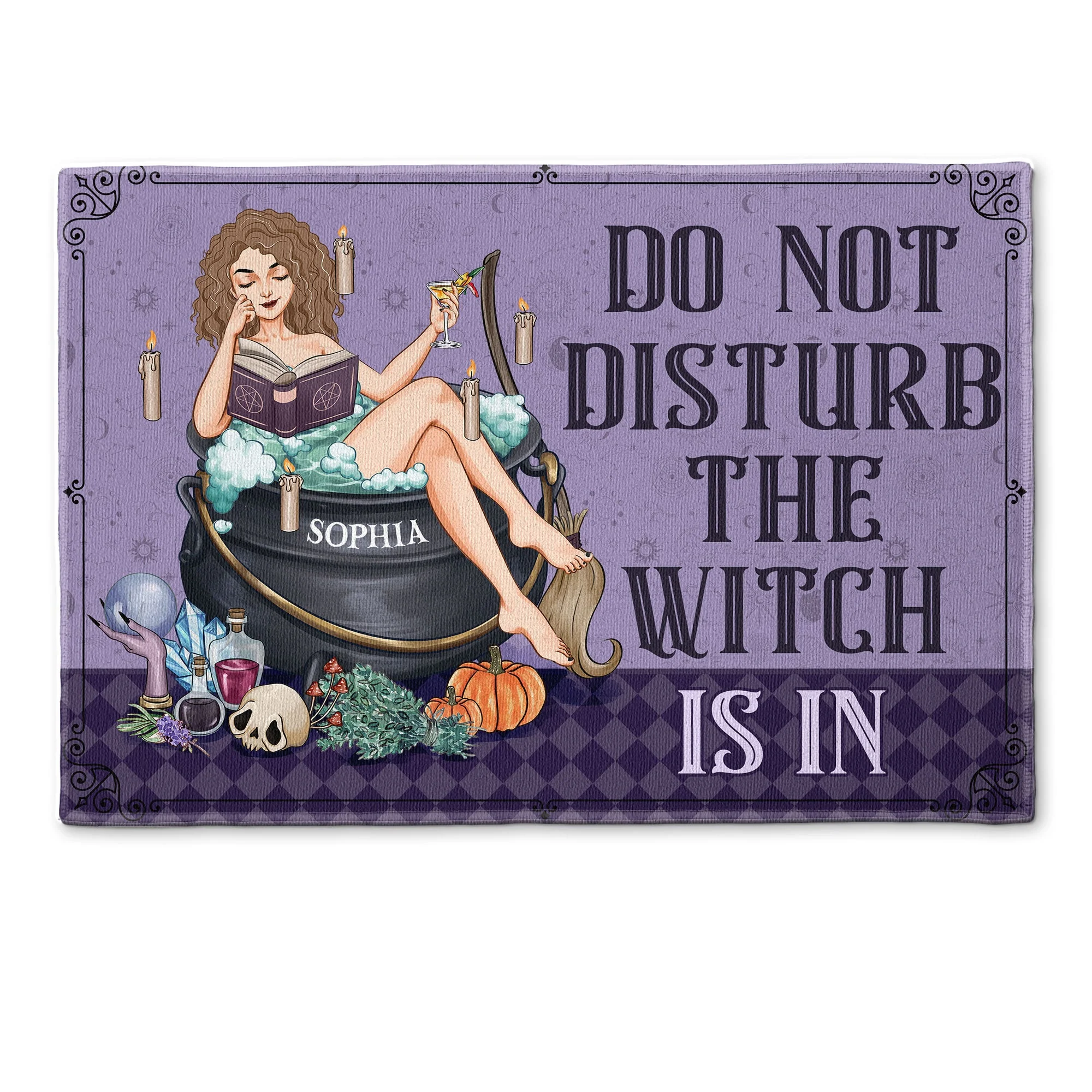 The Witch Is In - Personalized Doormat - Halloween, Witchcraft Gift For Friends, Best Friend, Witches