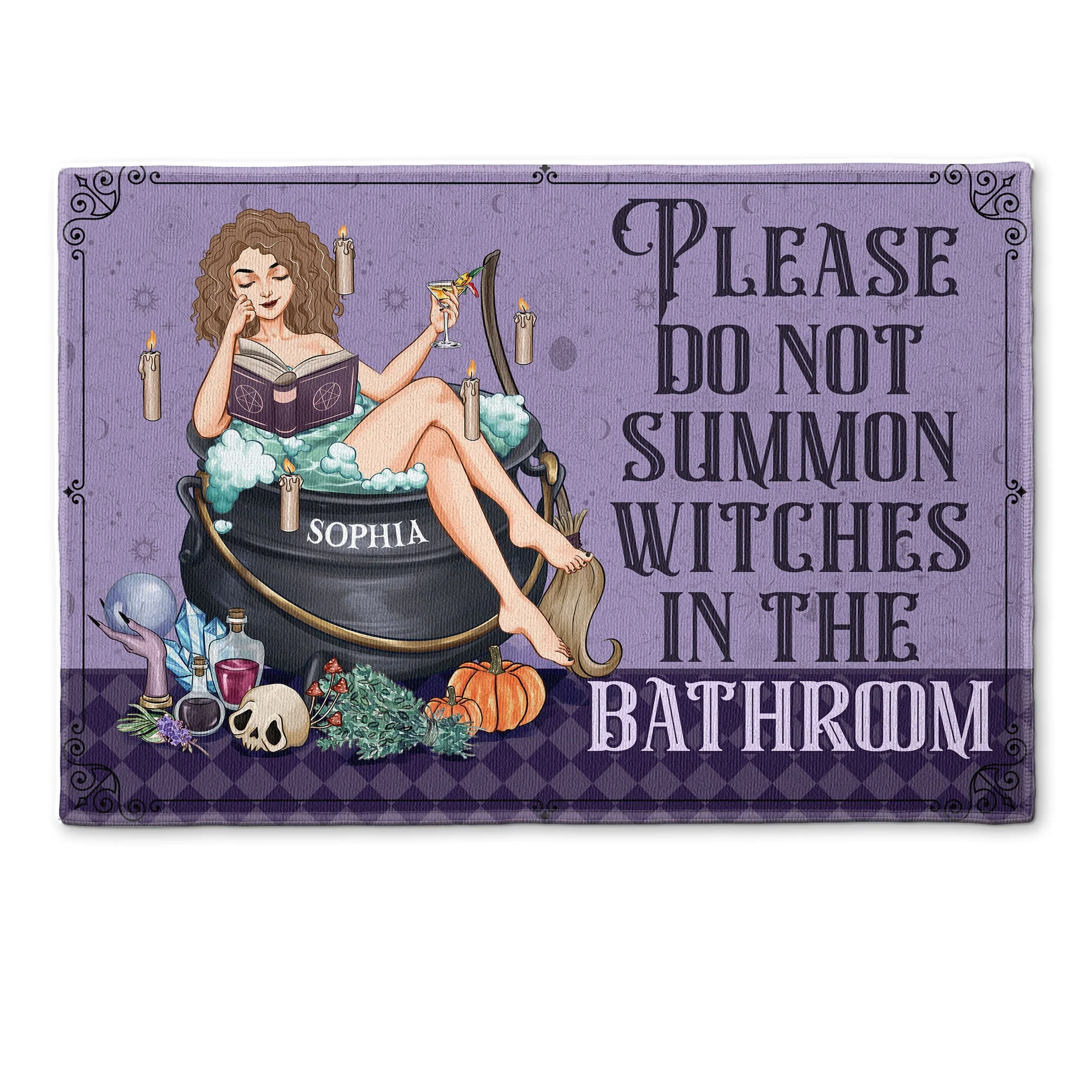 The Witch Is In - Personalized Doormat - Halloween, Witchcraft Gift For Friends, Best Friend, Witches - Image 3