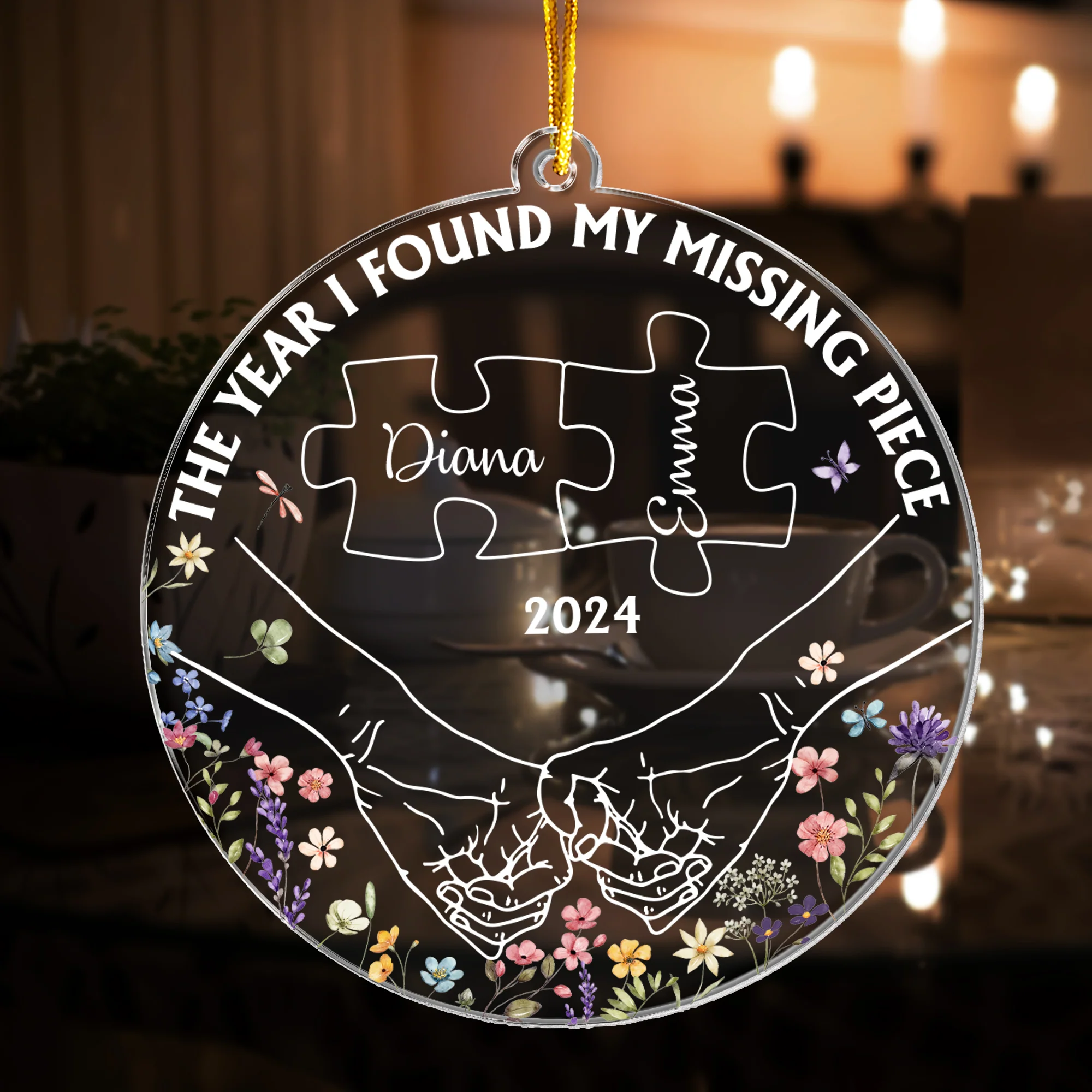 The Year I Found My Missing Piece - Personalized Acrylic Ornament - Image 5