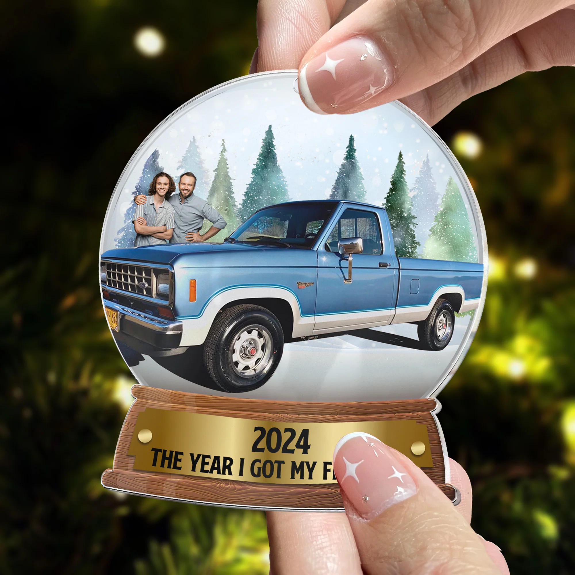 The Year I Got My First Car - Personalized Acrylic Photo Ornament - Image 2