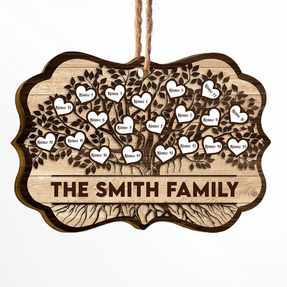 There Is No Greater Gift Than The Love Shared By A Family - Personalized Two-Sided Wooden Ornament - Christmas Gift For Fathers, Mothers, Daughters & Sons - Image 3