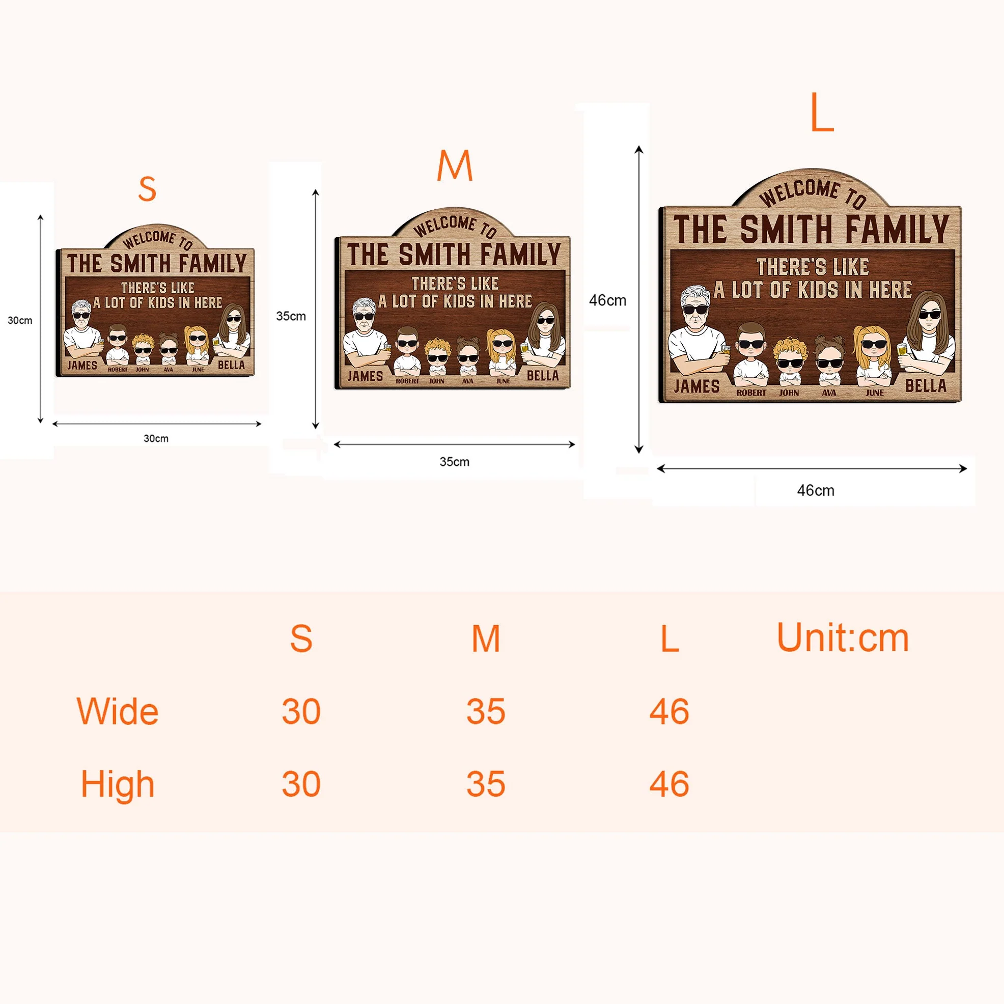 There's Like A Lot Of Kids In Here - Personalized Custom Shaped Wood Sign - Image 4