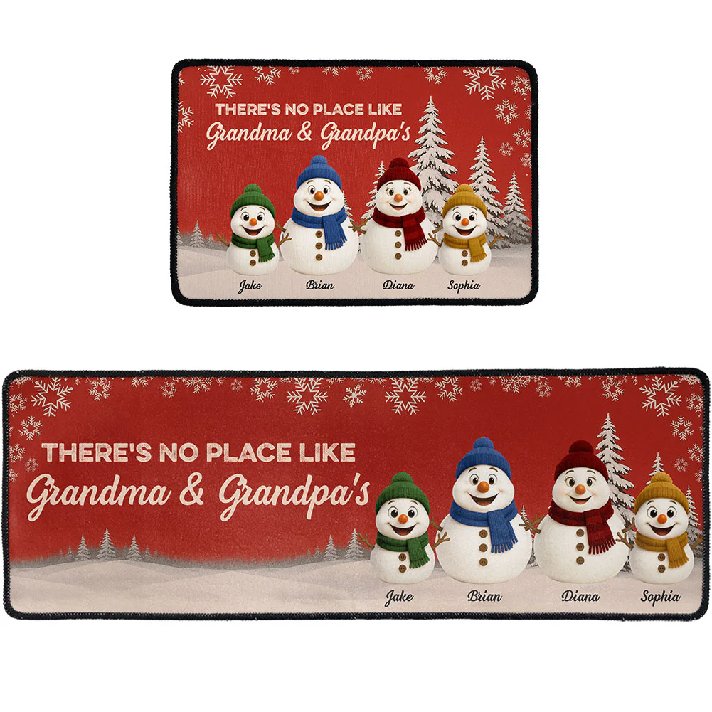 There's No Place Like Grandma & Grandpa's - Personalized Runner Rug - Image 3