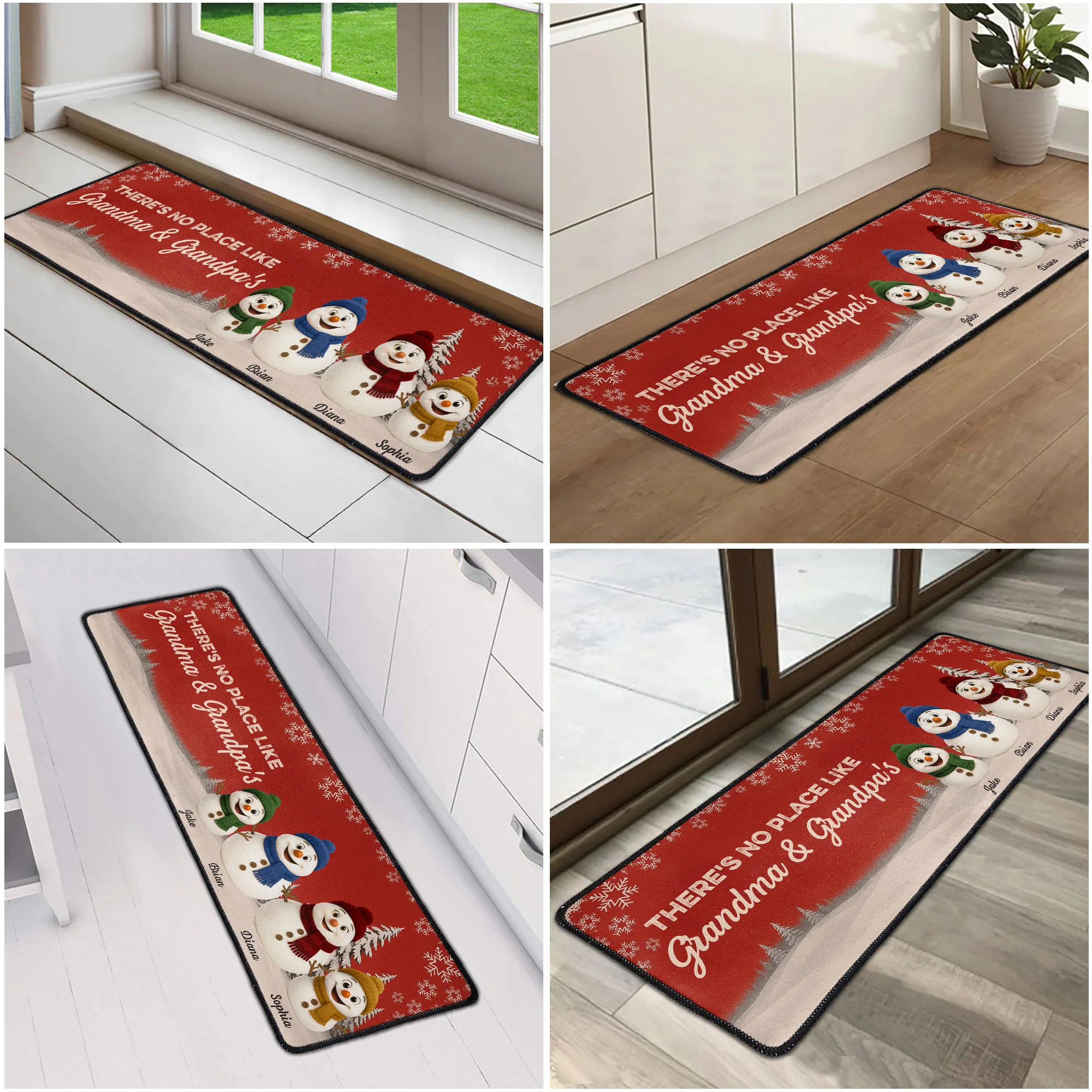 There's No Place Like Grandma & Grandpa's - Personalized Runner Rug - Image 6