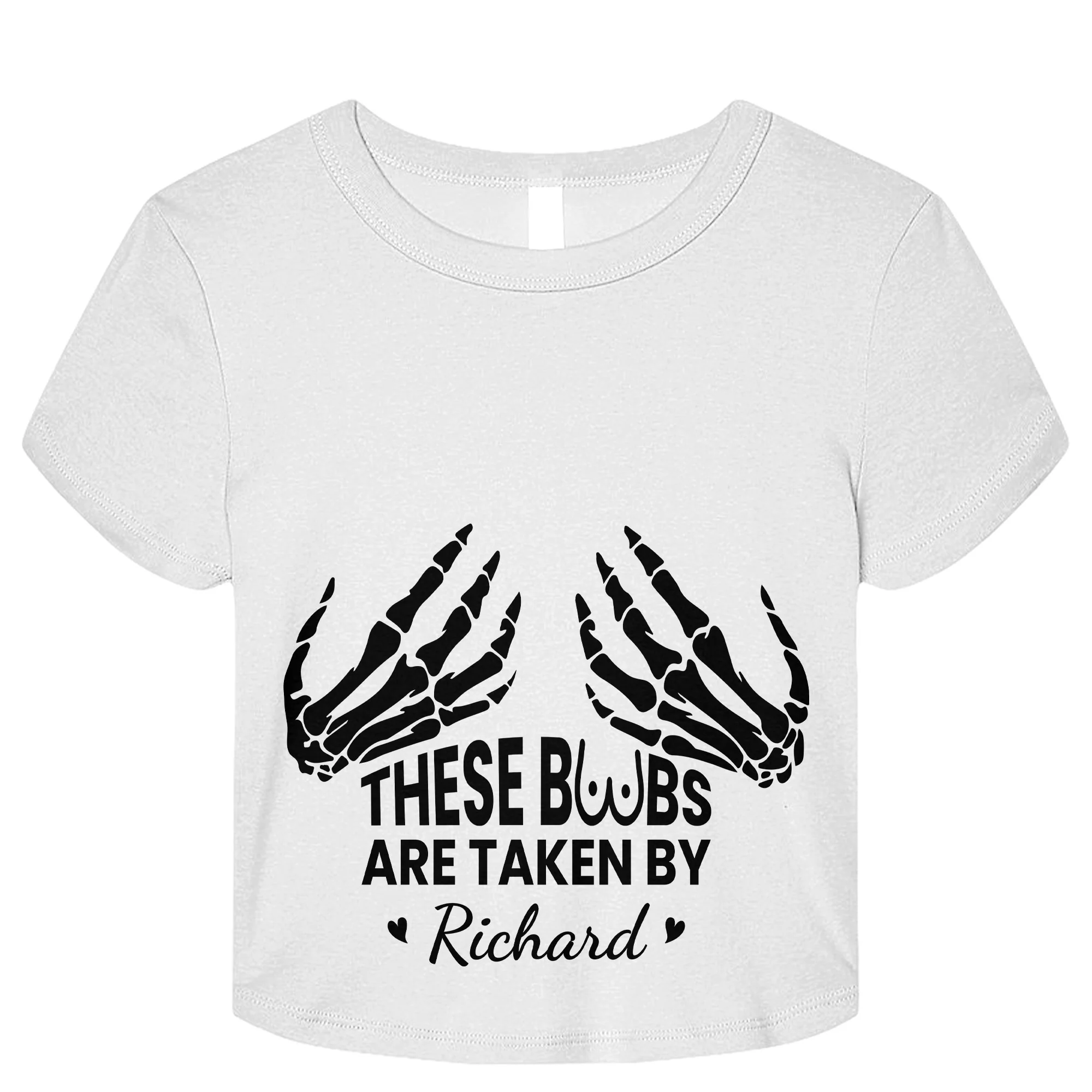 These B00bs Are Taken By A Crazy And Sexy Guy - Personalized Baby Tee - Image 3
